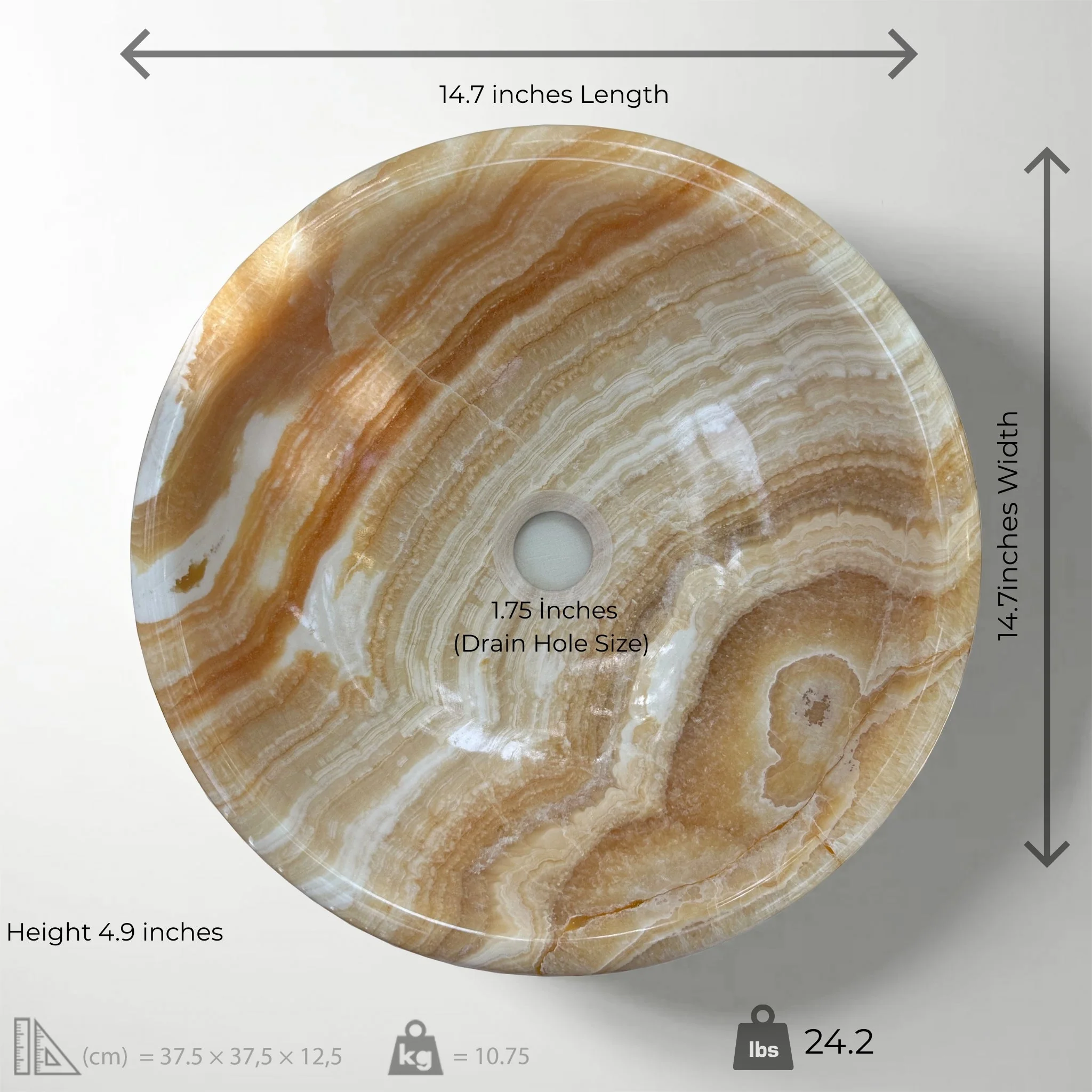 Onyx Marble Sink - Image 2