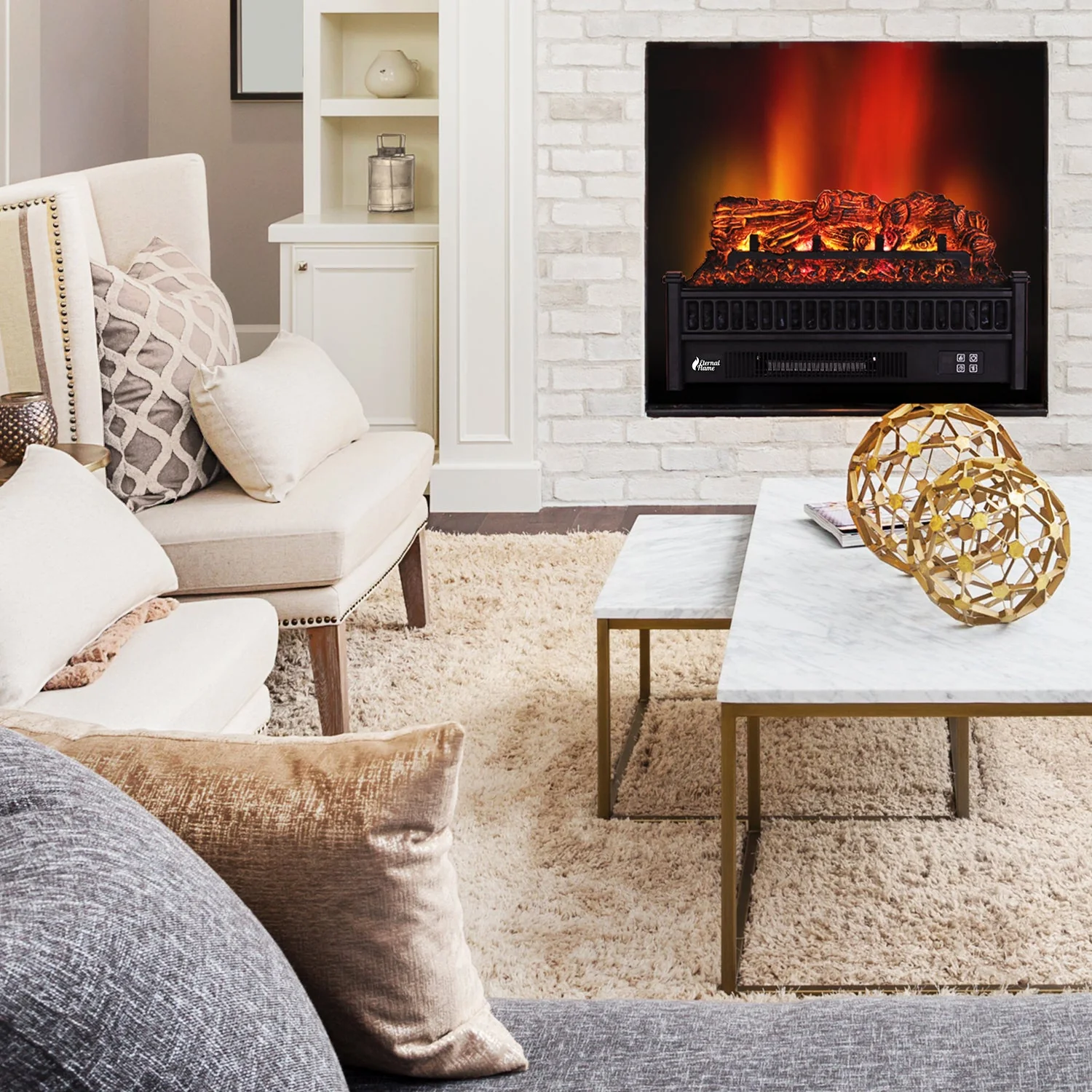 (Open Box) Eternal Flame EF23-PB Electric Fireplace Logs - Image 6