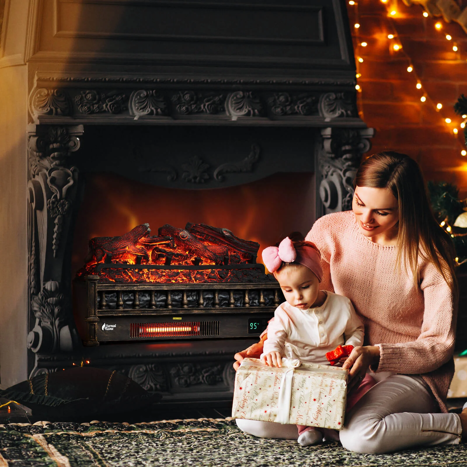 (Open Box) Eternal Flame EF26-LG Smart Electric Fireplace Logs, WiFi Enabled - Image 15