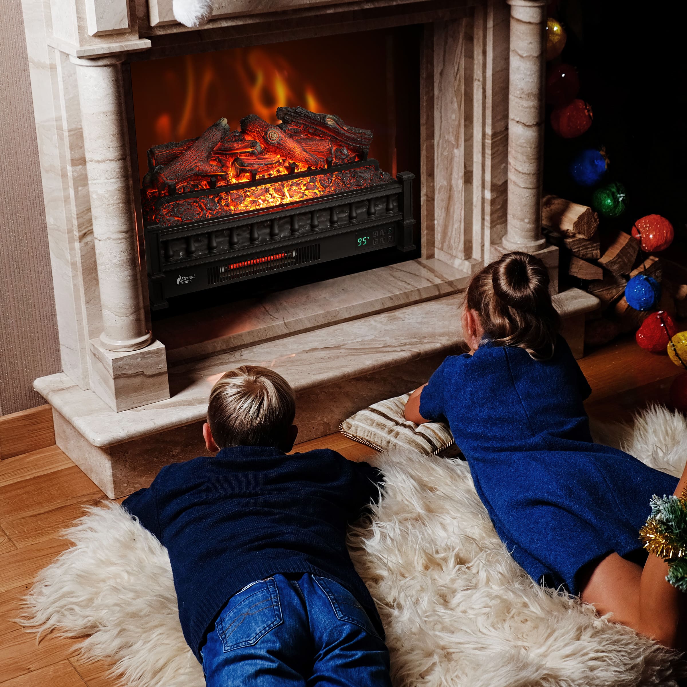 (Open Box) Eternal Flame EF26-LG Smart Electric Fireplace Logs, WiFi Enabled - Image 16