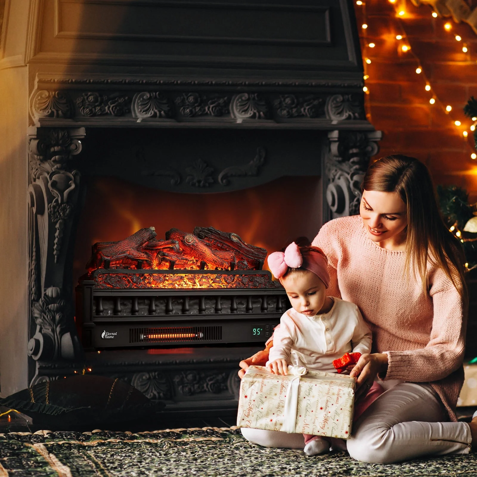 (Open Box) Eternal Flame EF26-LG Smart Electric Fireplace Logs, WiFi Enabled - Image 7