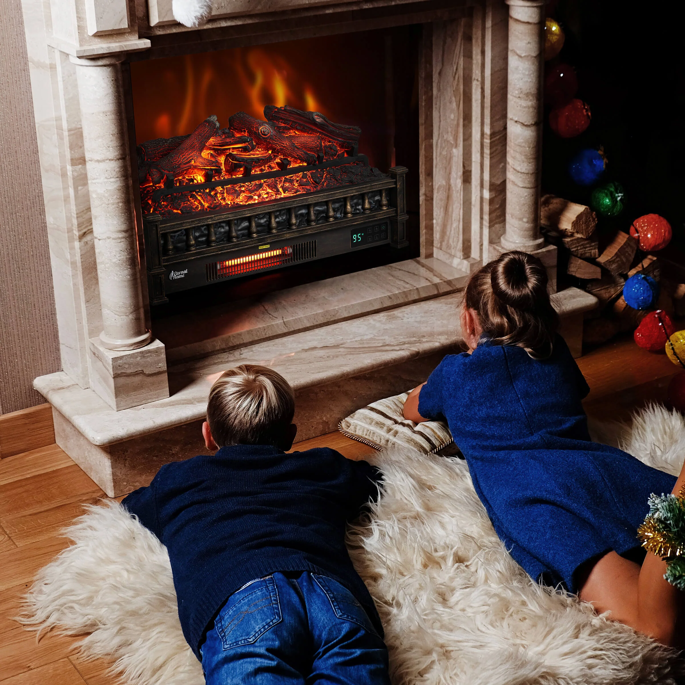 (Open Box) Eternal Flame EF26-LG Smart Electric Fireplace Logs, WiFi Enabled - Image 8