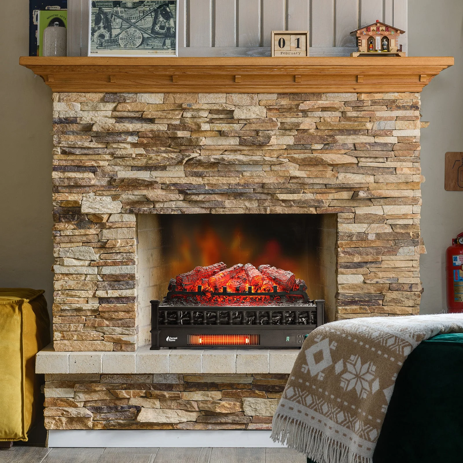(Open Box) Eternal Flame EF26-PB Electric Fireplace Logs - Image 7
