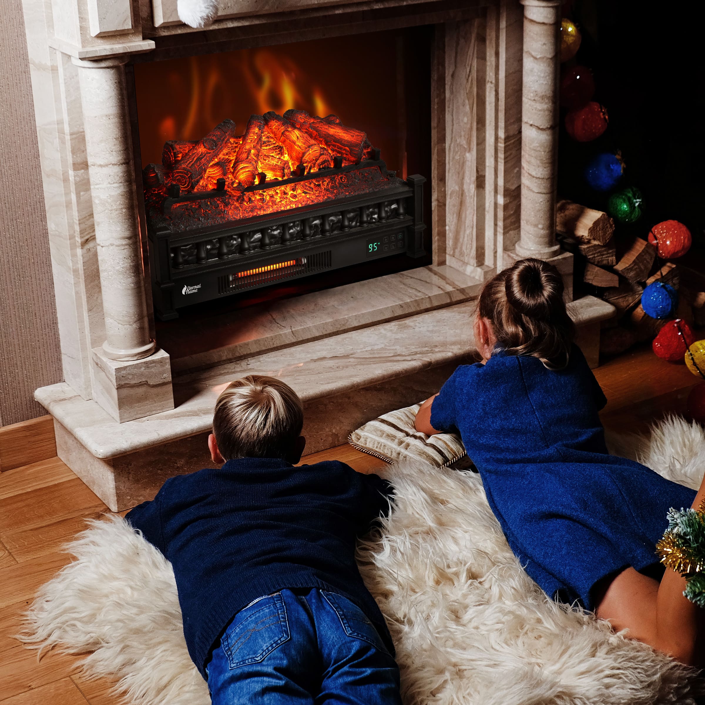 (Open Box) Eternal Flame EF26-PB Smart Electric Fireplace Logs, WiFi Enabled - Image 16