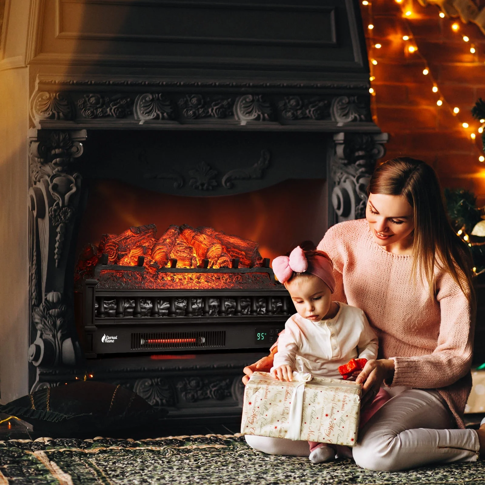 (Open Box) Eternal Flame EF26-PB Smart Electric Fireplace Logs, WiFi Enabled - Image 7