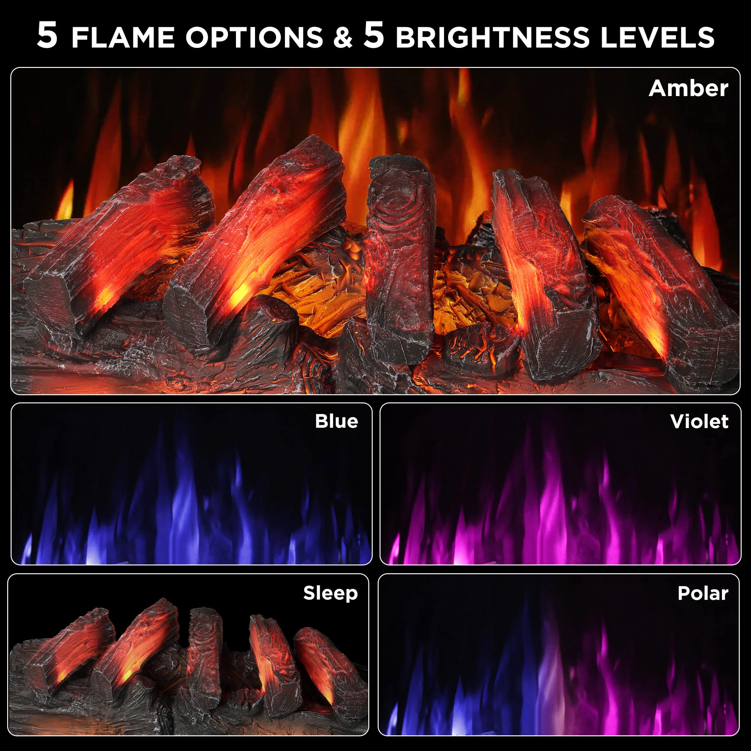 (Open Box) Eternal Flame EF30-PB Electric Fireplace Logs - Image 13