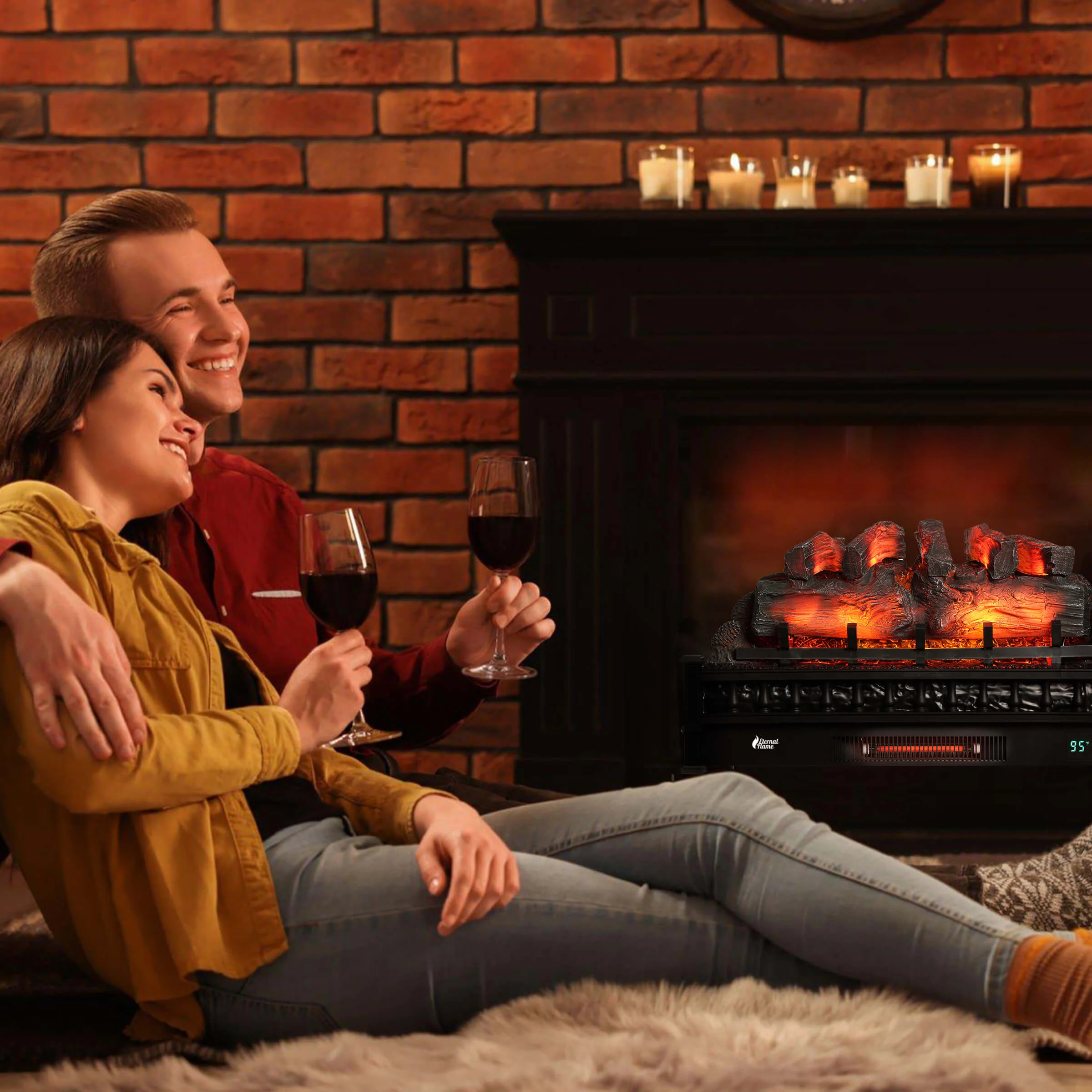(Open Box) Eternal Flame EF30-PB Electric Fireplace Logs - Image 15