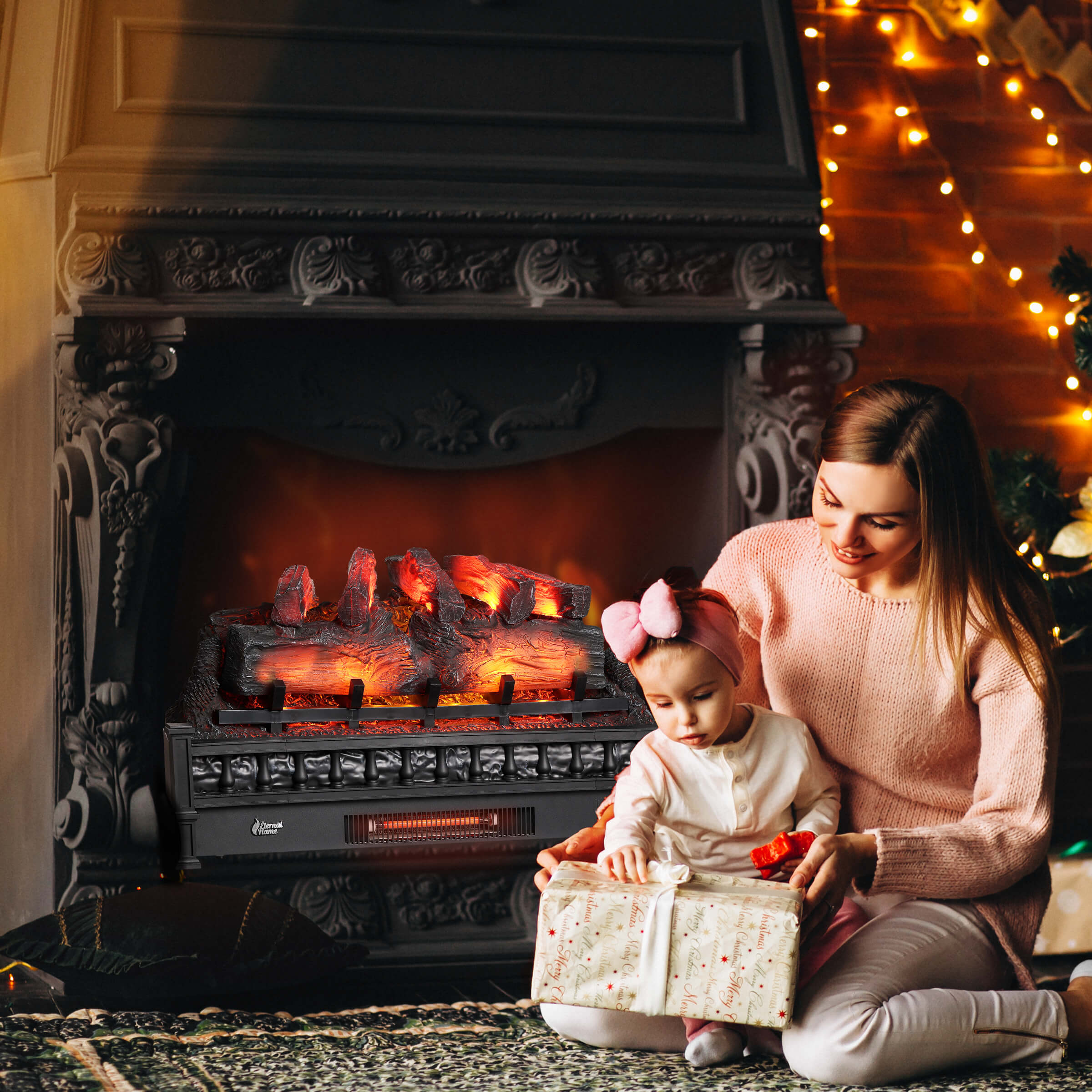 (Open Box) Eternal Flame EF30-PB Electric Fireplace Logs - Image 16
