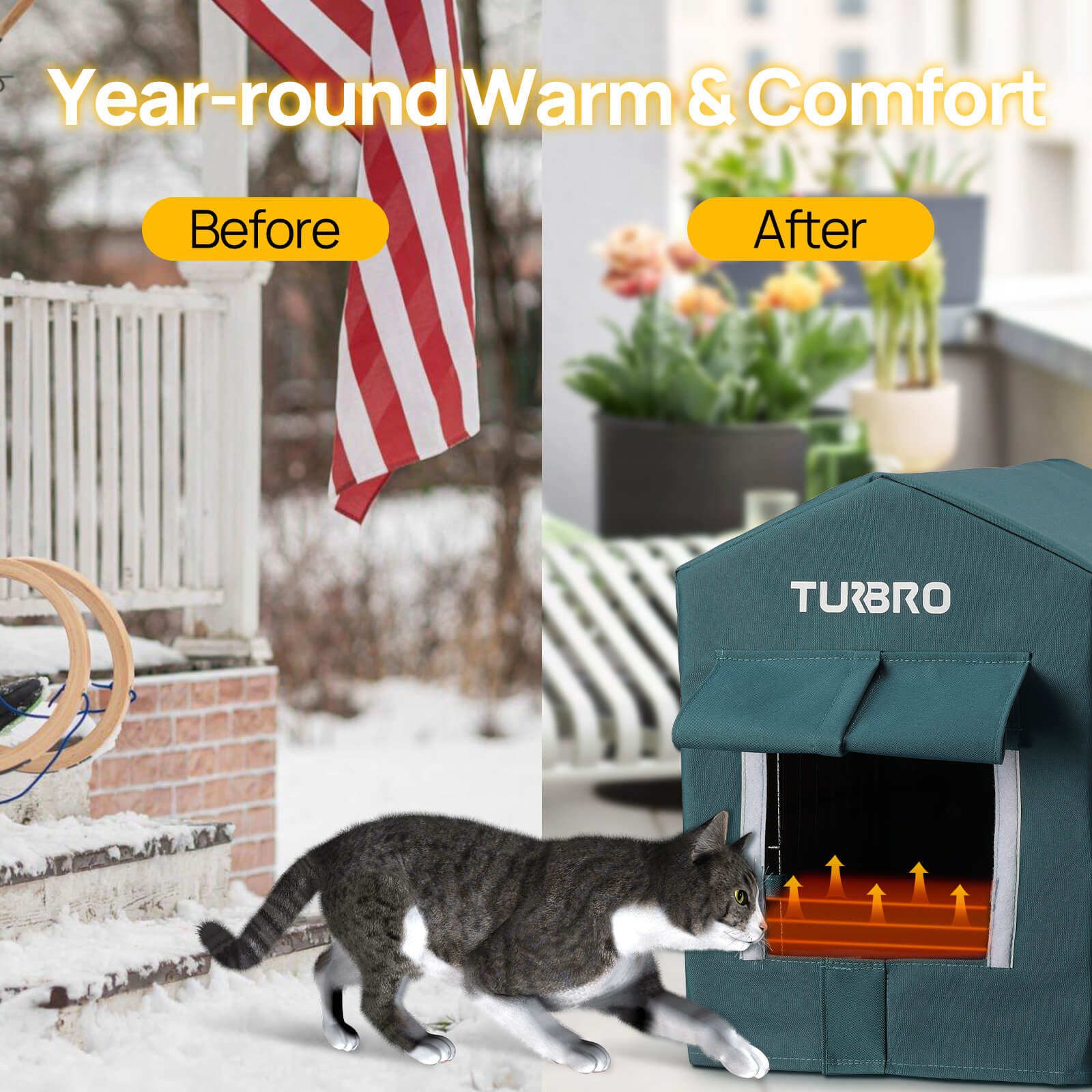 (Open Box) Neighborhood CH17A Heated Cat House - Image 7