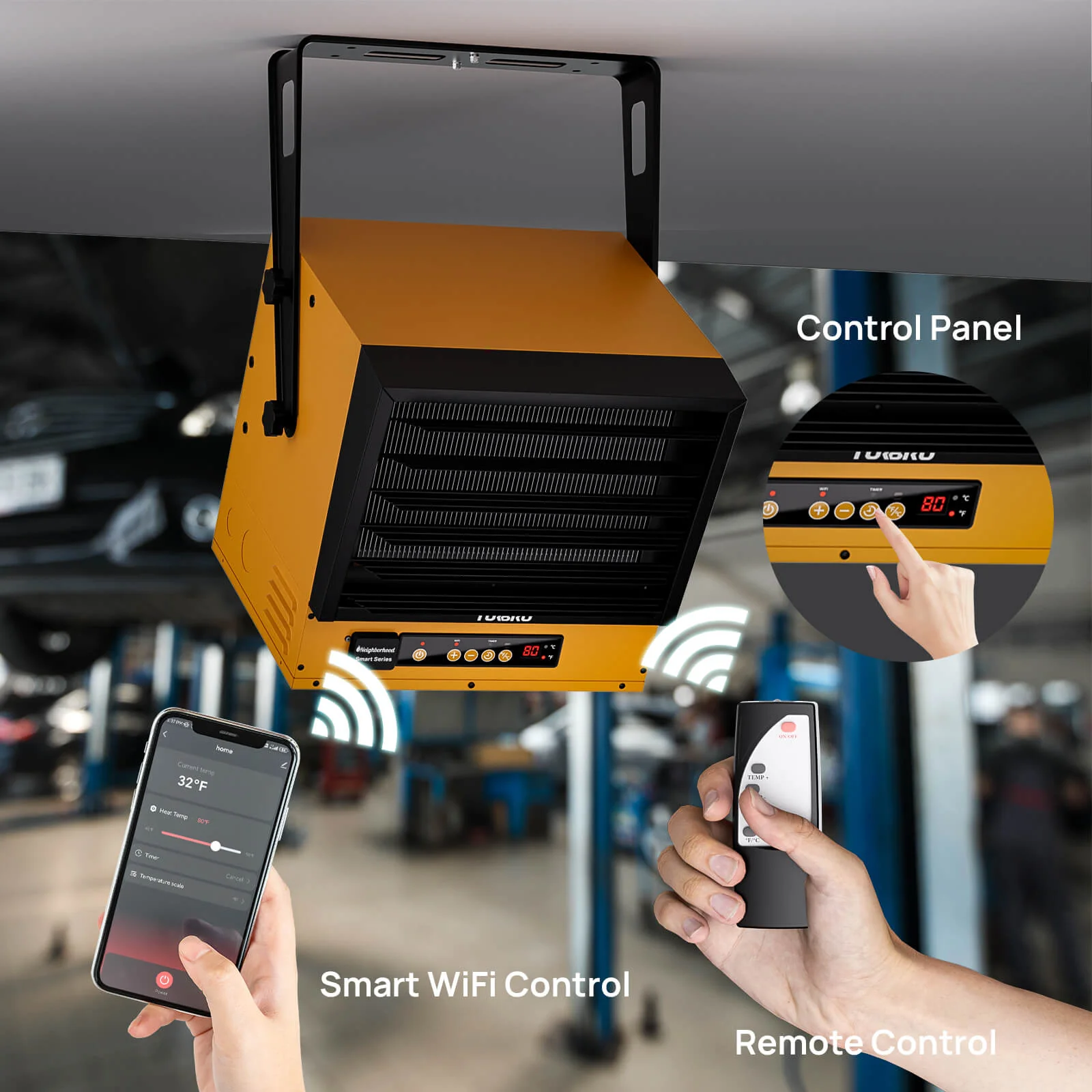 (Open Box) Neighborhood GH10K & GH15K Smart Garage Heater - WiFi Enable - Image 4