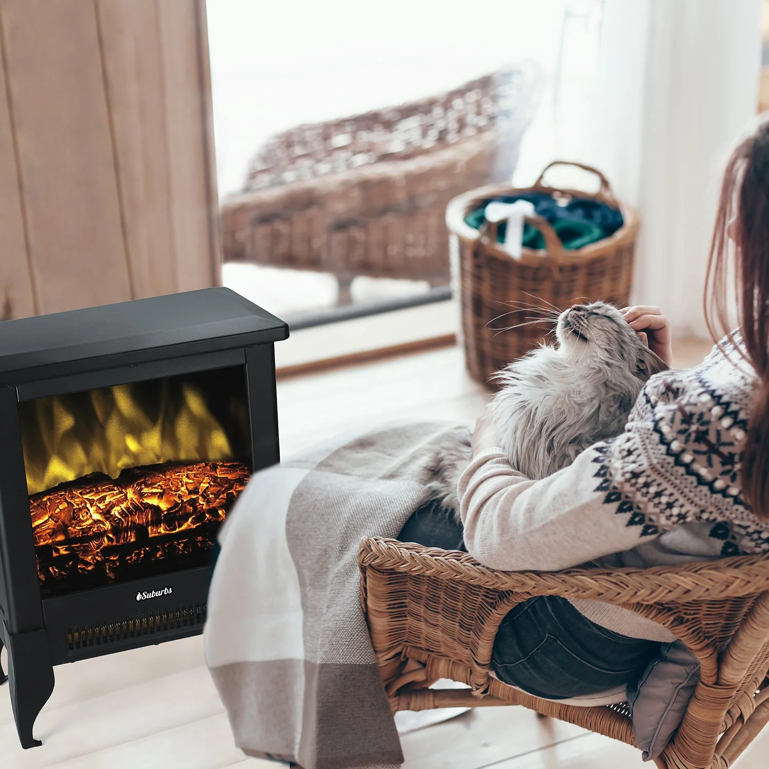 (Open Box) Suburbs TS17 Electric Fireplace Stove - Image 9