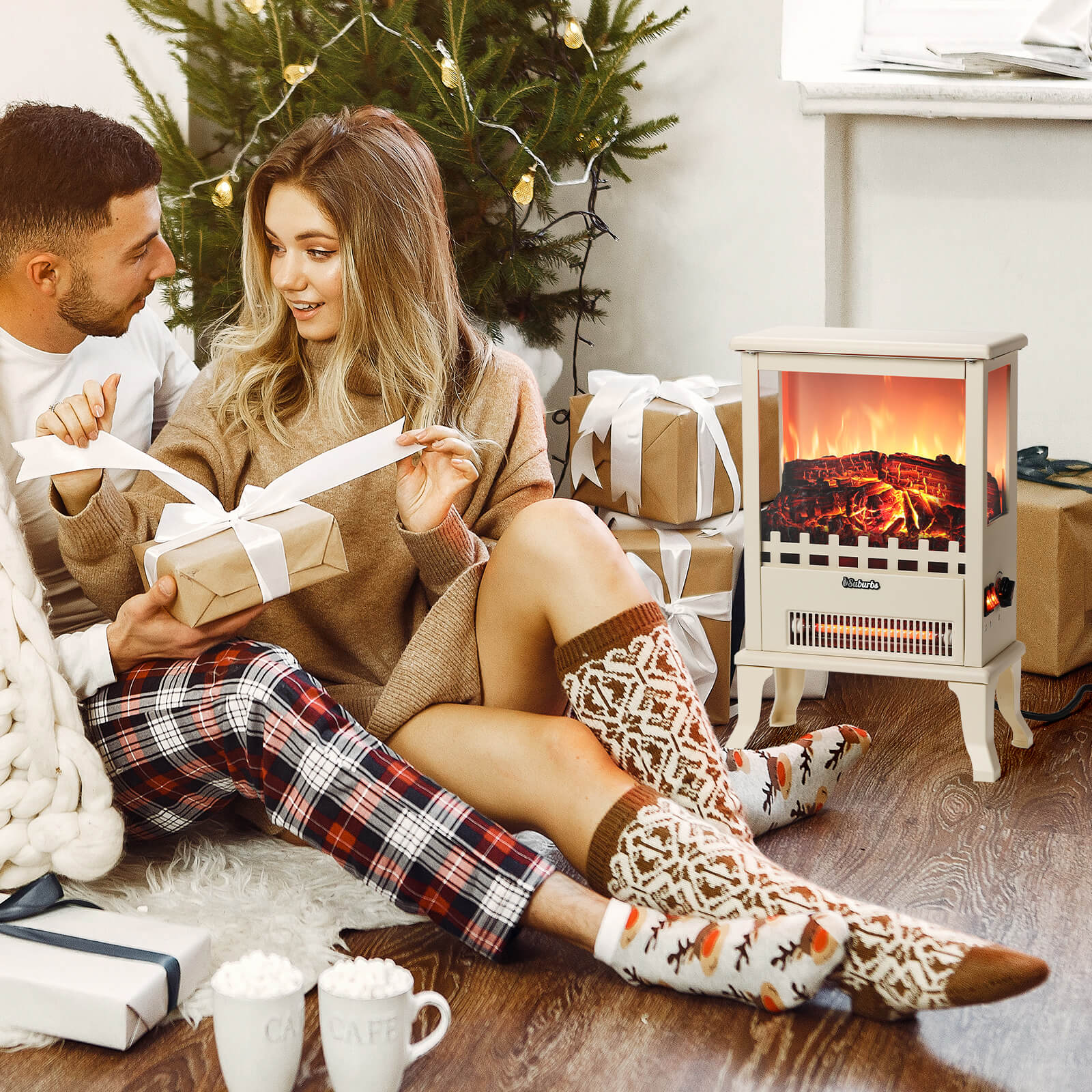 (Open Box) Suburbs TS17Q Electric Fireplace Stove Heater - Image 14