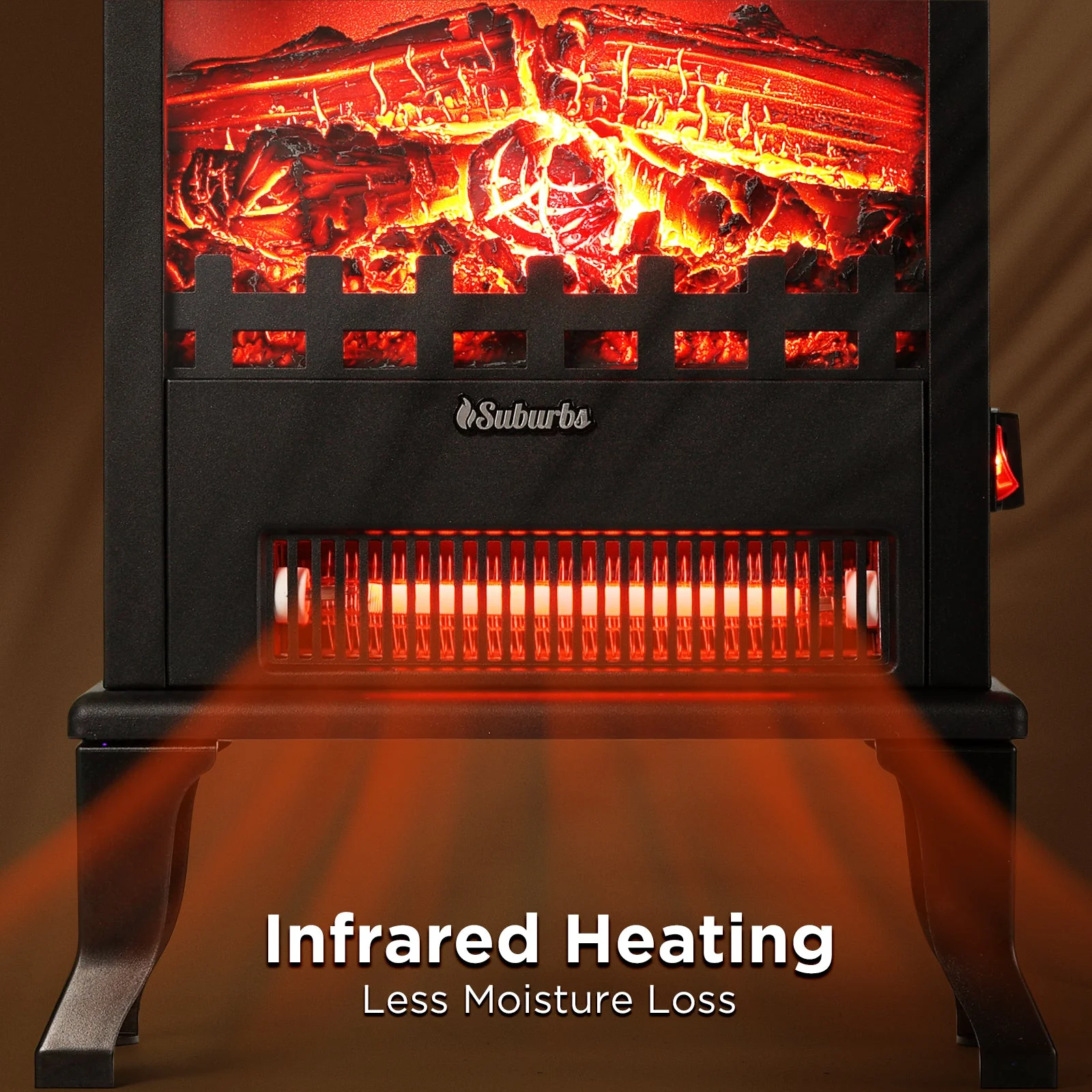 (Open Box) Suburbs TS17Q Electric Fireplace Stove Heater - Image 3