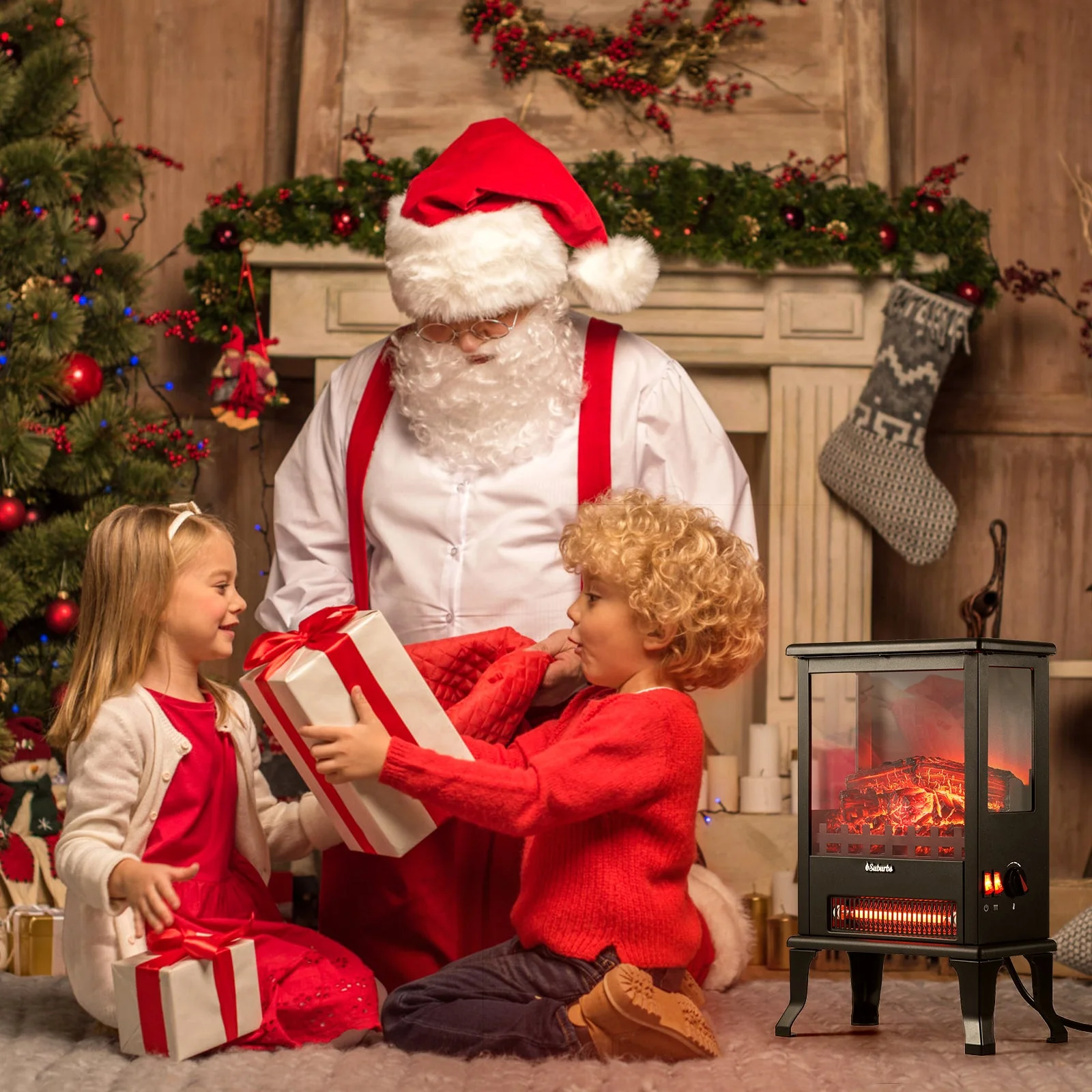 (Open Box) Suburbs TS17Q Electric Fireplace Stove Heater - Image 7