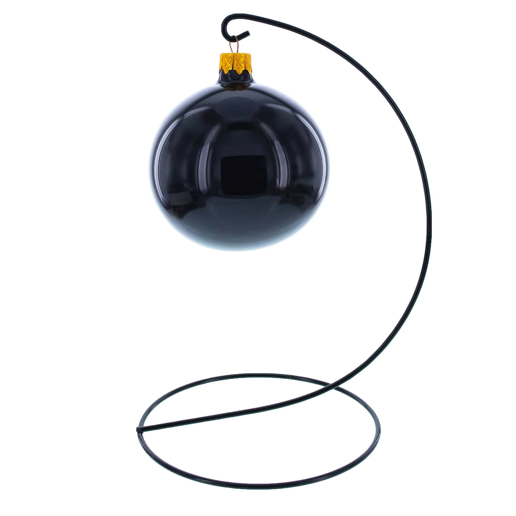 Open Frame Black Painted Metal Ornament Display Stand 9.2 Inches (Poland) - Image 2