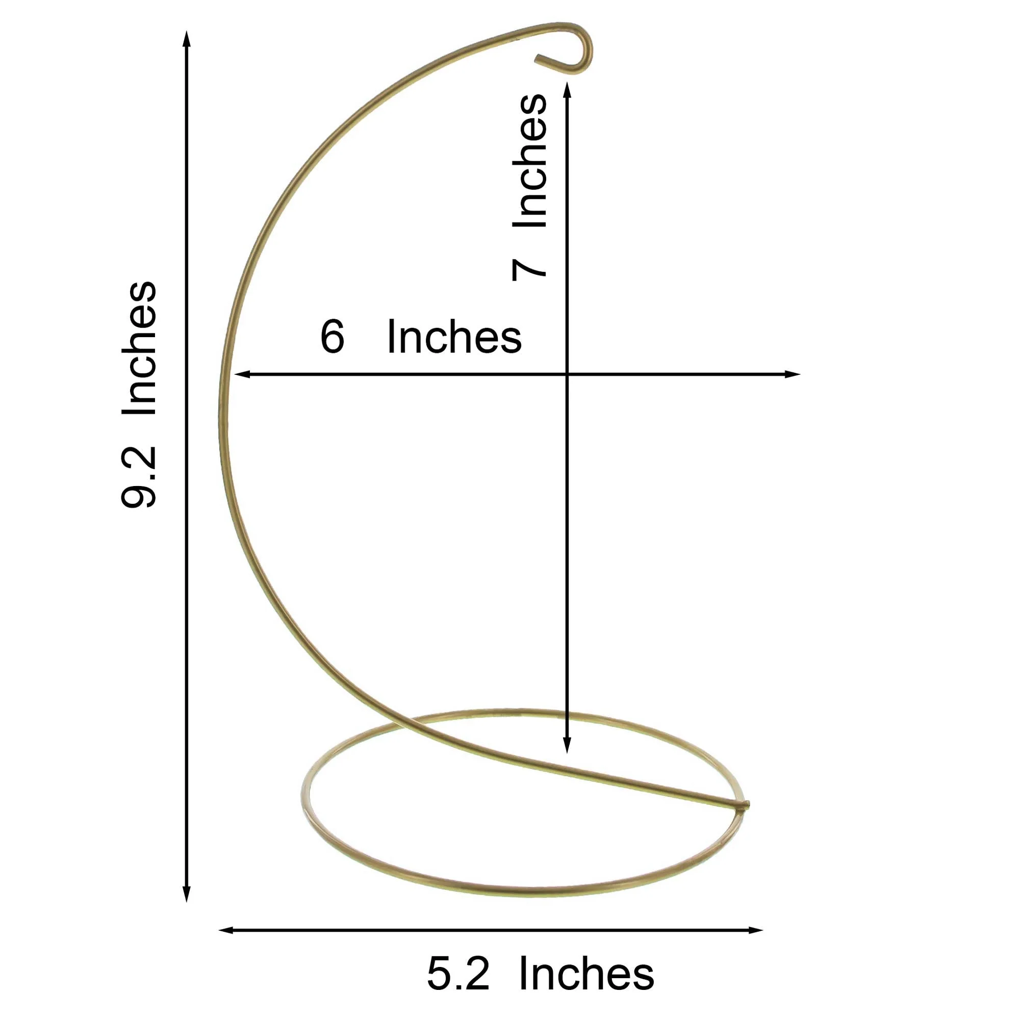Open Frame Gold Metal Ornament Display Stand 9.2 Inches (Poland) - Image 3