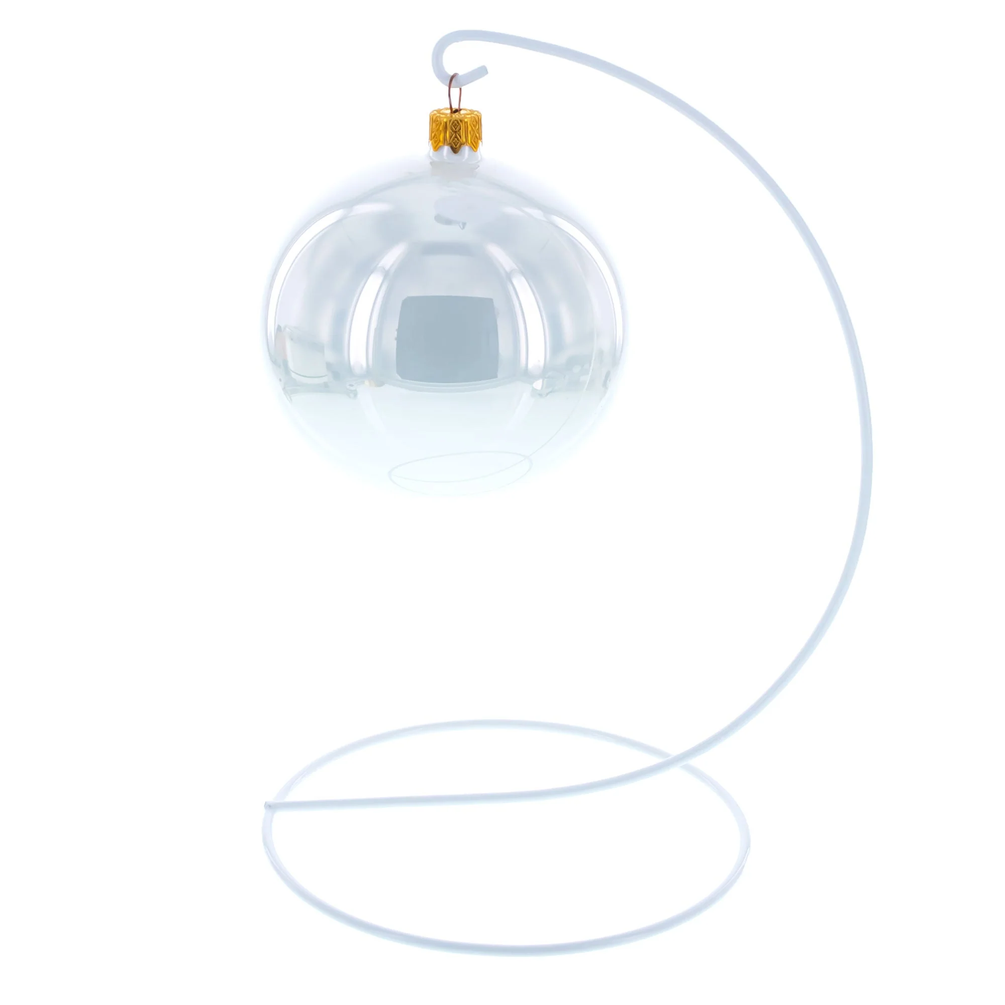 Open Frame White Painted Metal Ornament Display Stand 9.2 Inches (Poland) - Image 2