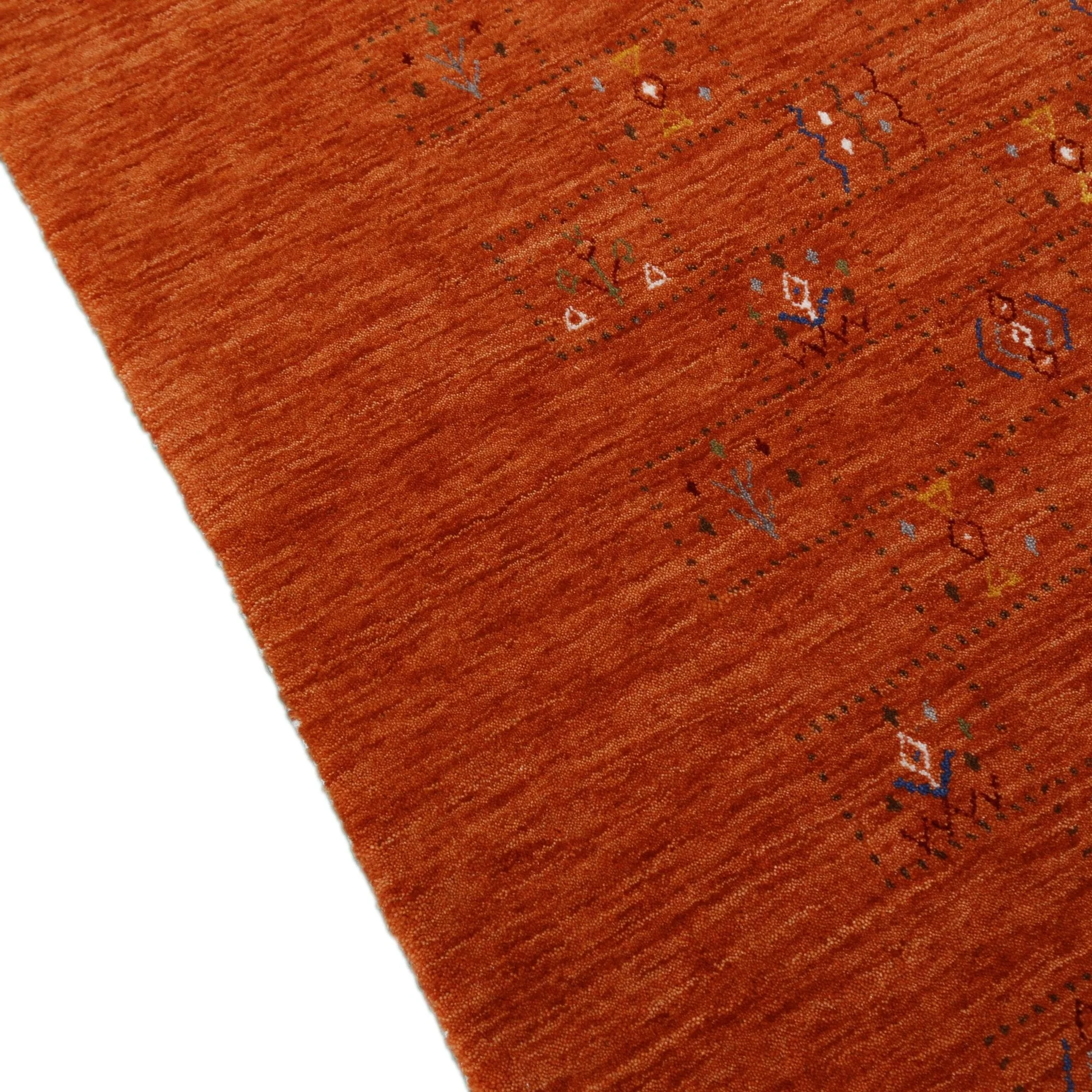 Orange Tribal Center Medallion Hand Loomed Wool Area Rug - Image 4