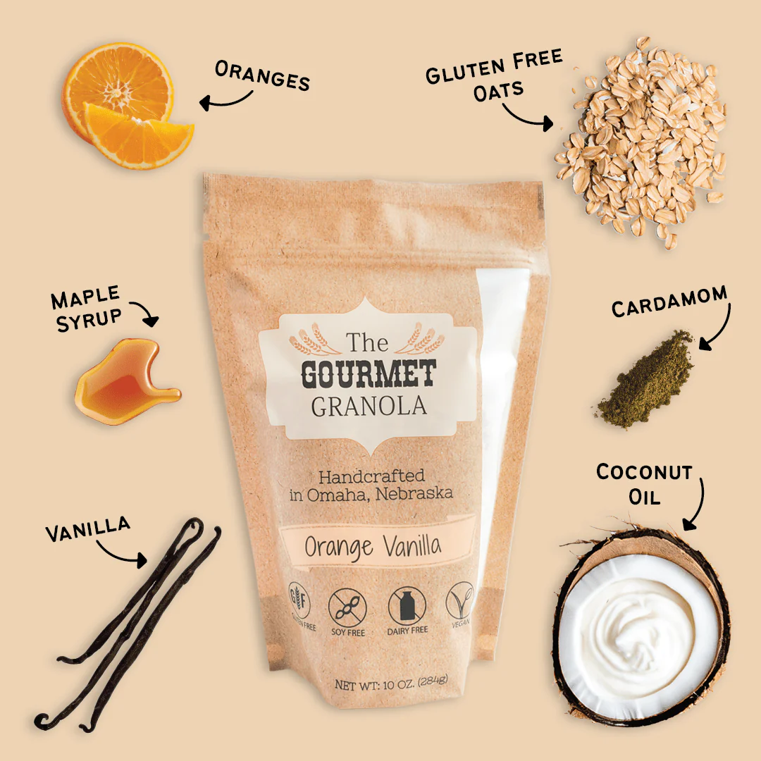Orange Vanilla Granola | 10 oz | Pack of 2 | Gluten, Dairy, & Soy Free | The Gourmet Granola - Image 3