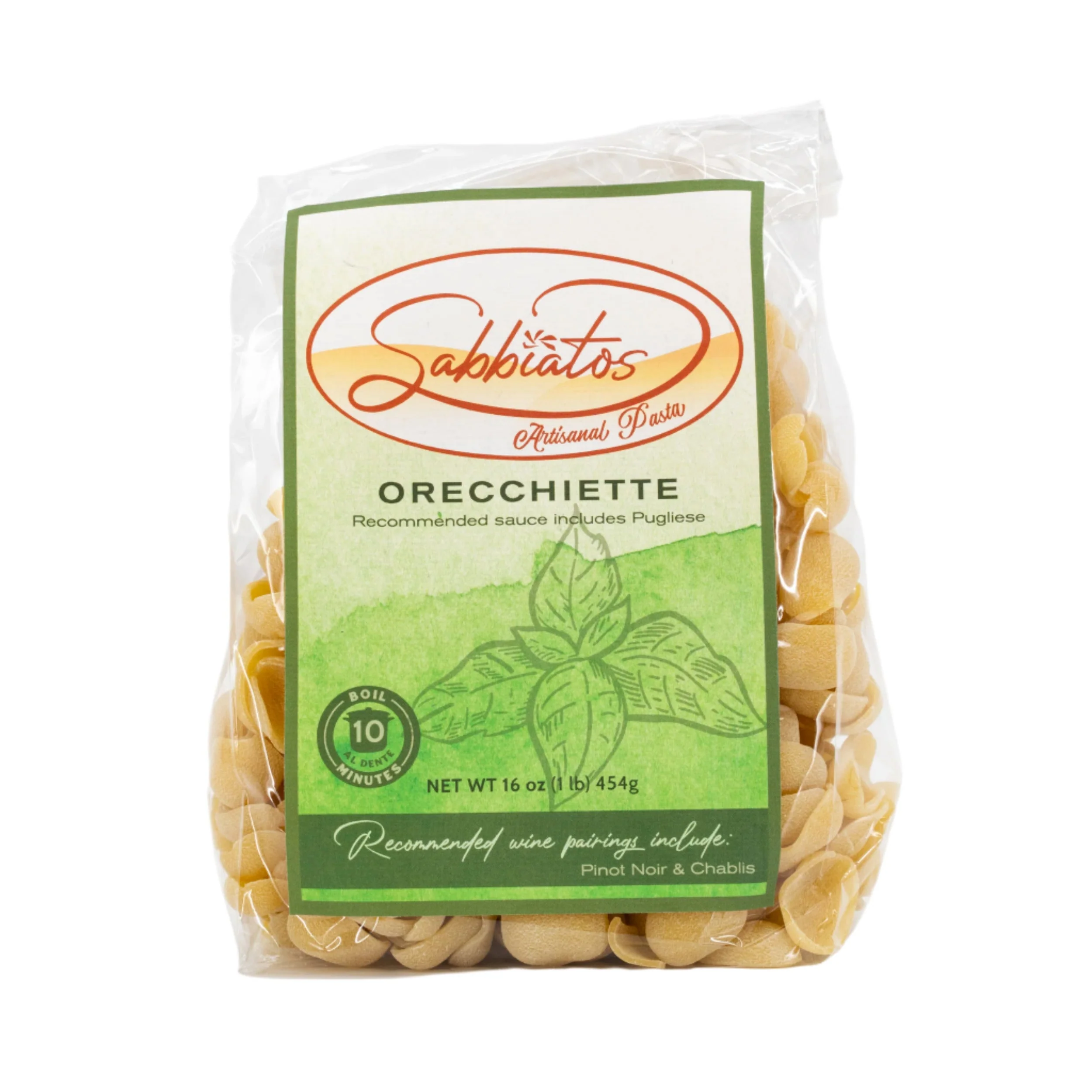 Orecchiette Pasta | 16 oz | Pack of 2 | Sabbiatos - Image 2