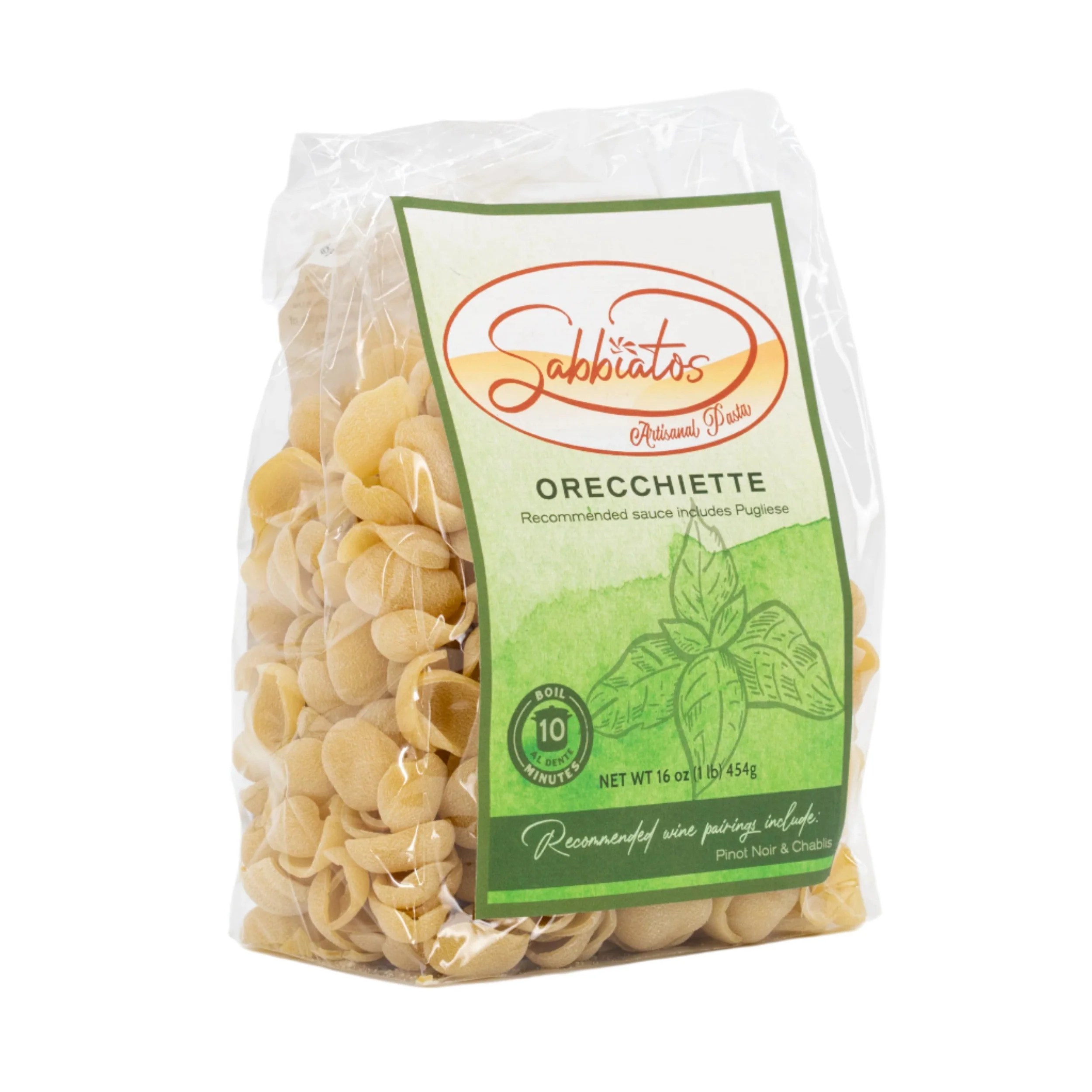 Orecchiette Pasta | 16 oz | Pack of 2 | Sabbiatos - Image 3