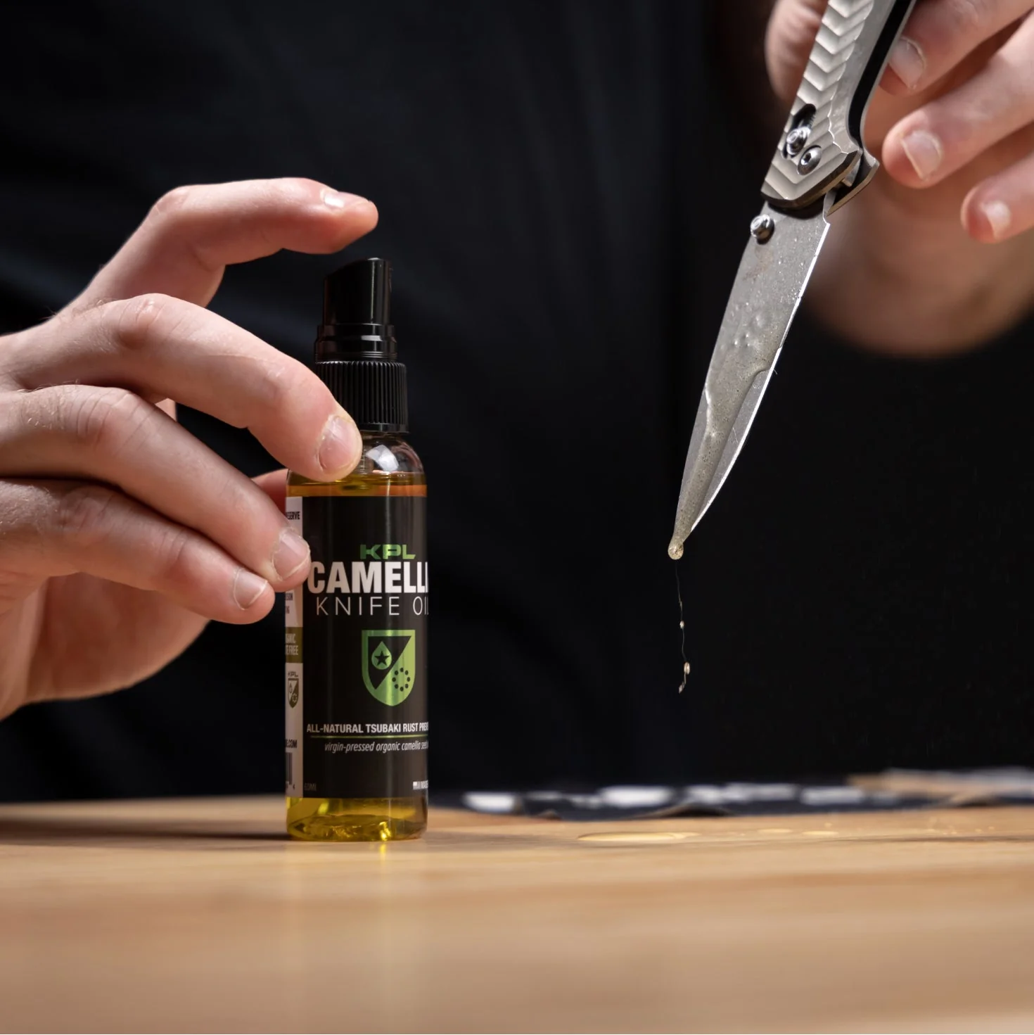 Organic Camellia Kitchen Knife Oil - Carbon Steel and Cast Iron - Image 2