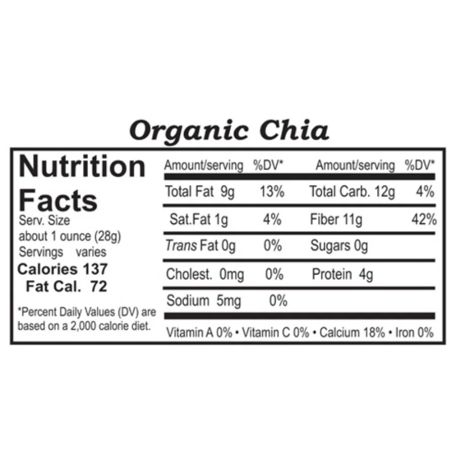 Organic Chia Seeds | 1.75 | Pack of 4 | Non-GMO | Shipping Included | Grain Place Foods - Image 4