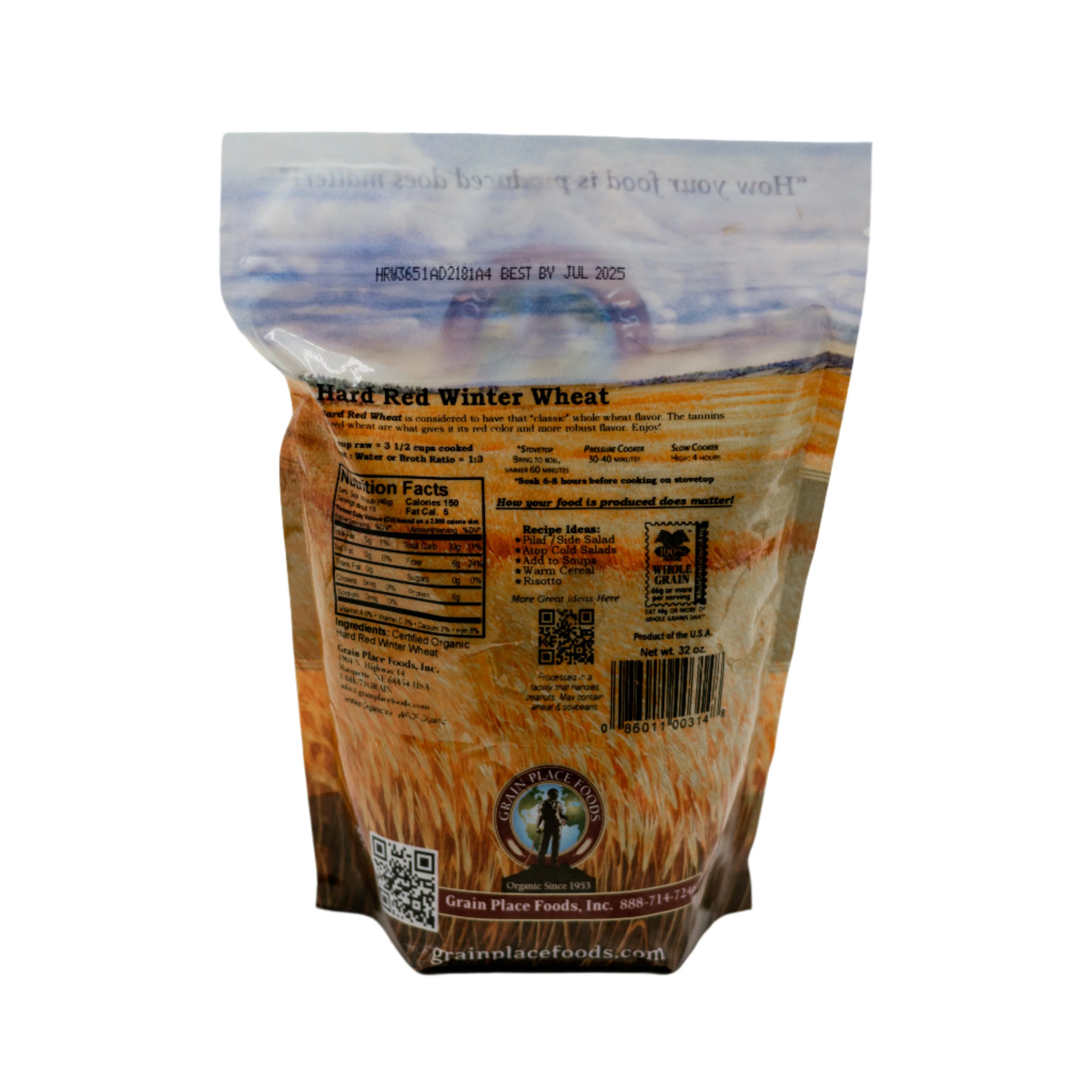 Organic Hard Red Winter Wheat | 2 lb | Pack of 6 | Non-GMO | Shipping Included | Grain Place Foods - Image 6