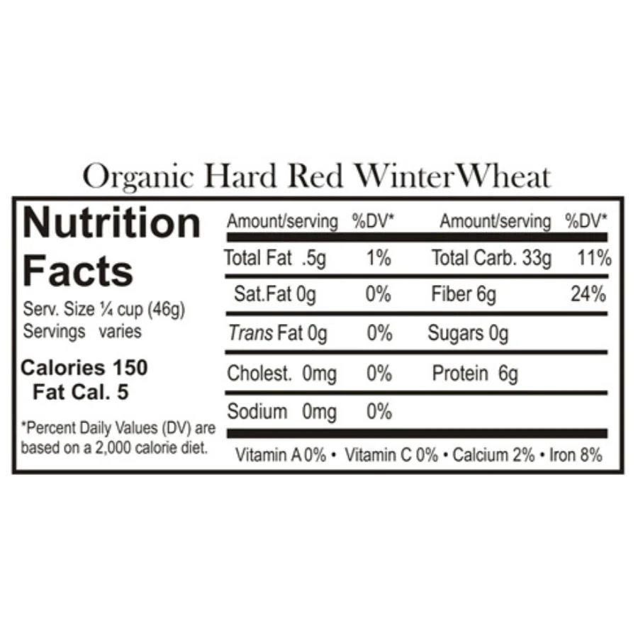 Organic Hard Red Winter Wheat | Pack of 2 | 2 lb | Non-GMO | Grain Place Foods - Image 7