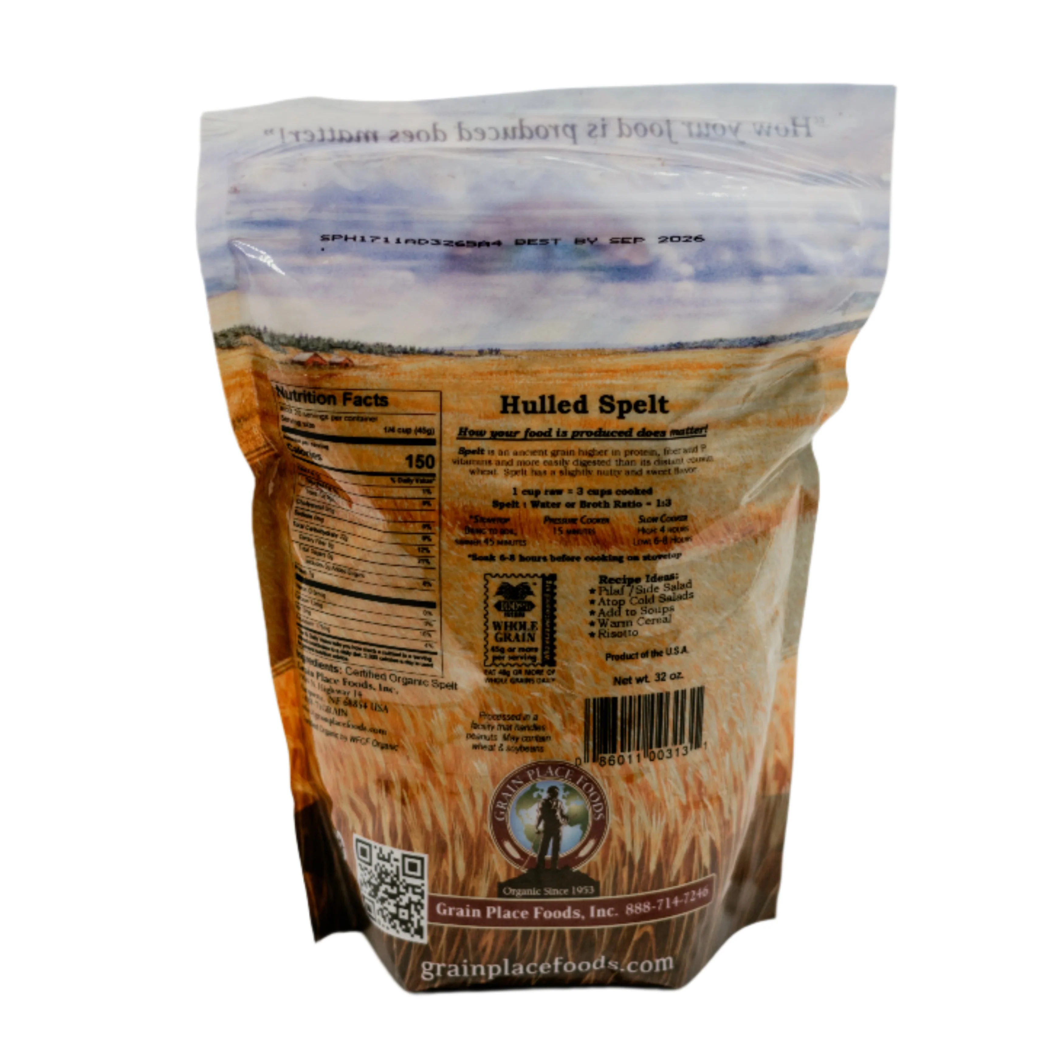 Organic Hulled Spelt | 2 lb | Pack of 4 | Non-GMO | Shipping Included | Grain Place Foods - Image 6