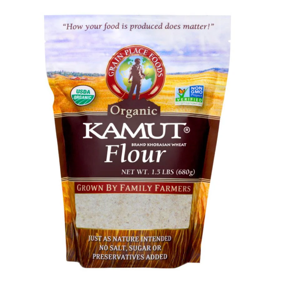 Organic Kamut Khorasan Wheat Flour | Pack of 2 | 1.5 lb | Non-GMO | Grain Place Foods - Image 2