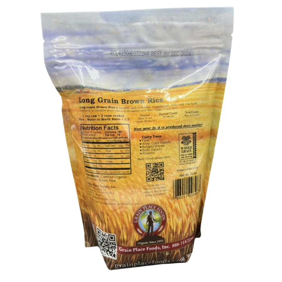 Organic Long Grain Brown Rice | 2 lb | Pack of 2 | Non-GMO | Grain Place Foods - Image 3