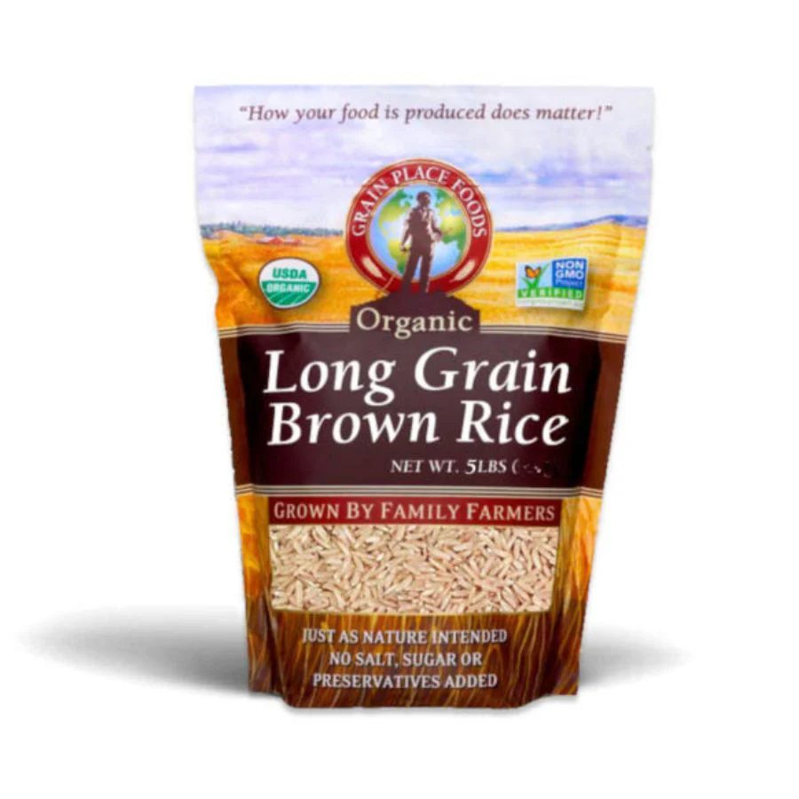 Organic Long Grain Brown Rice | 5 lb | Pack of 6 | Non-GMO | Shipping Included | Grain Place Foods - Image 2