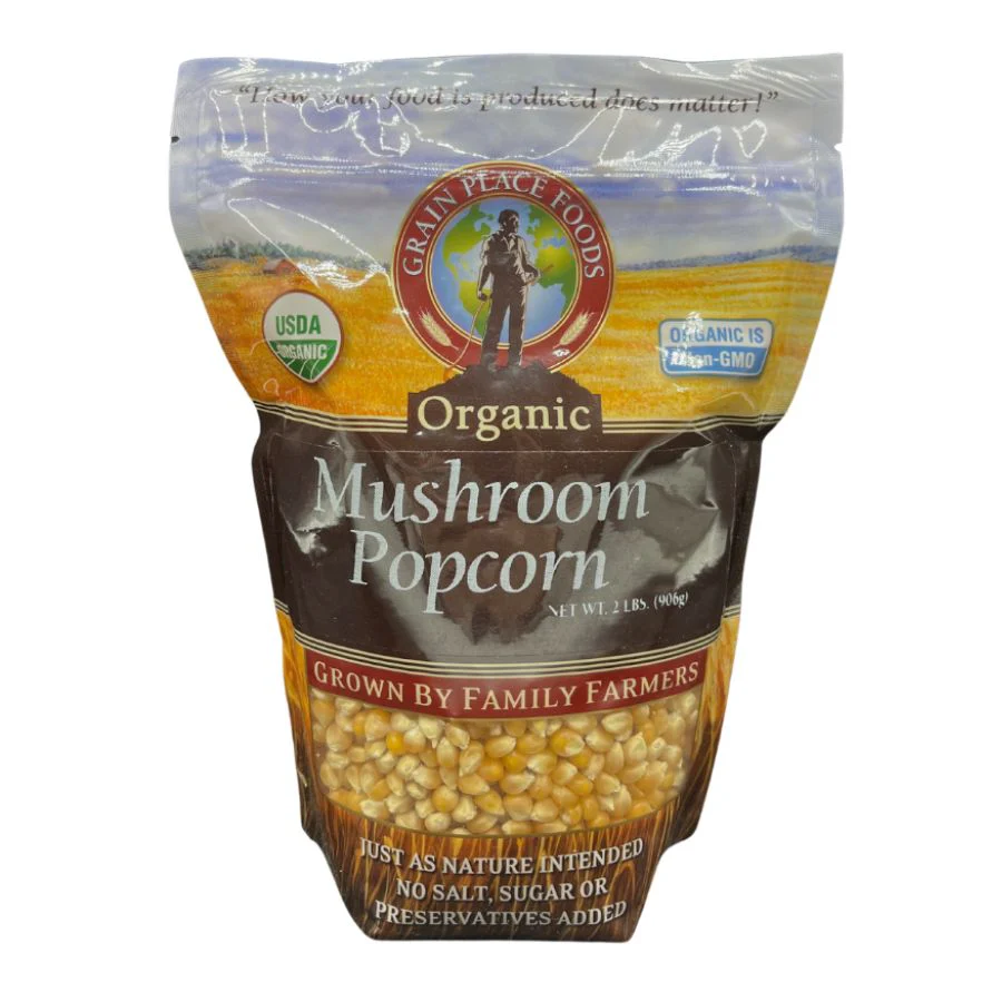 Organic Mushroom Popcorn | Pack of 2 | 2 lb | Non-GMO | Grian Place Foods - Image 2