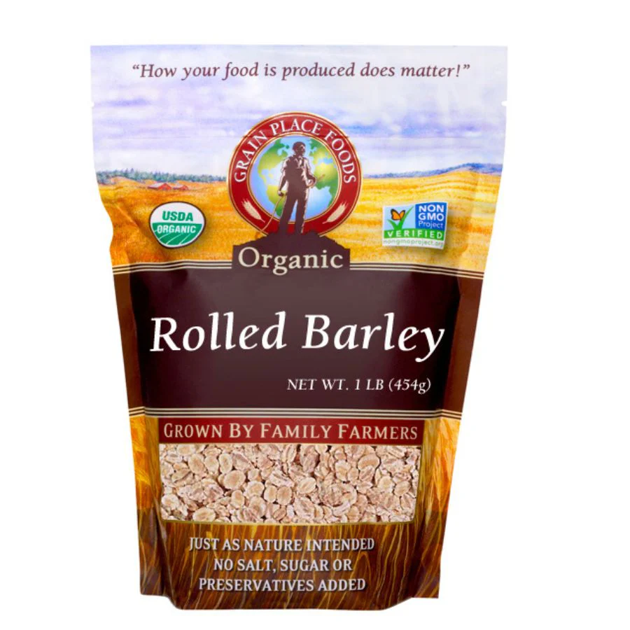 Organic Rolled Barley | 1 lb | Pack of 2 | Non-GMO | Grain Place Foods - Image 2