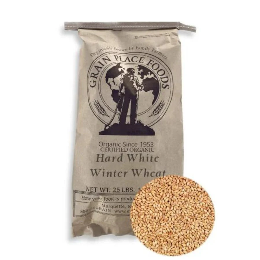 Organic Rolled Hard White Winter Wheat | Pack of 2 | 25 lb | Non-GMO | Shipping Included | Grain Place Foods - Image 2