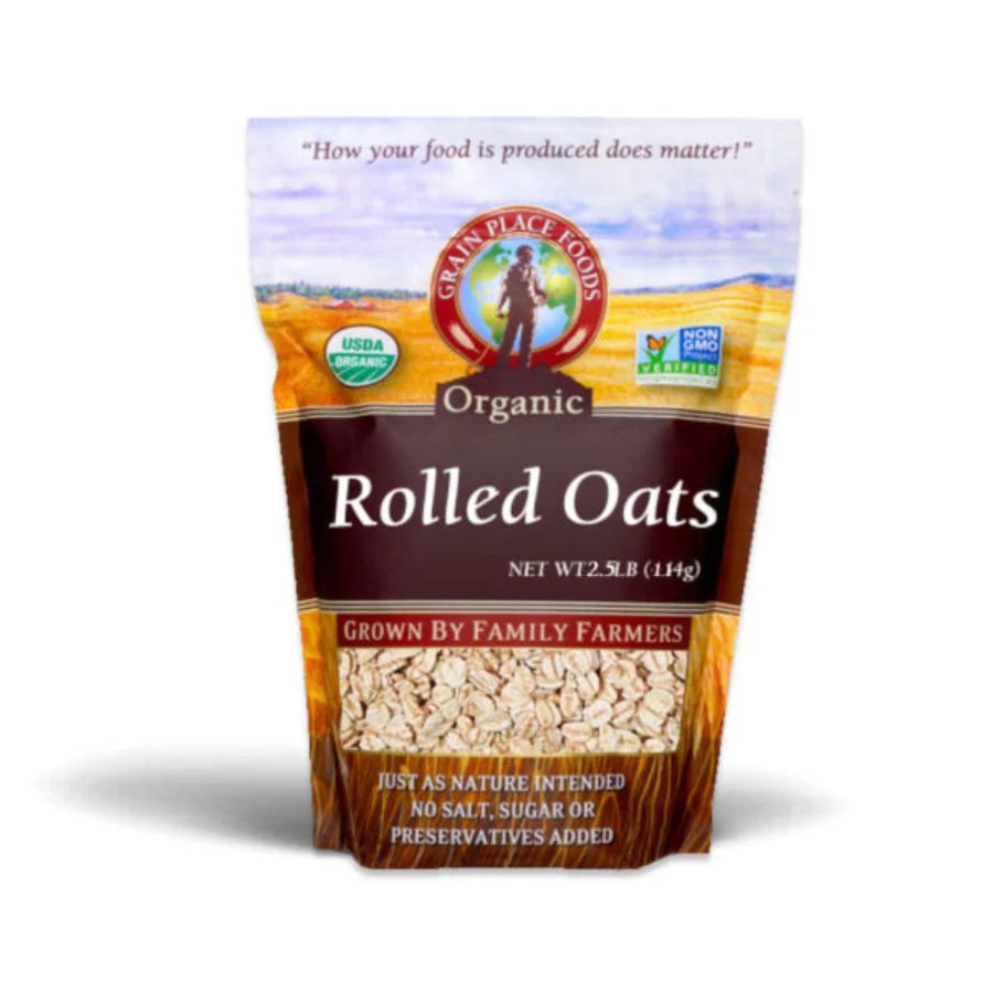 Organic Rolled Oats | 2.5 lb | Pack of 2 | Non-GMO | Grain Place Foods - Image 2