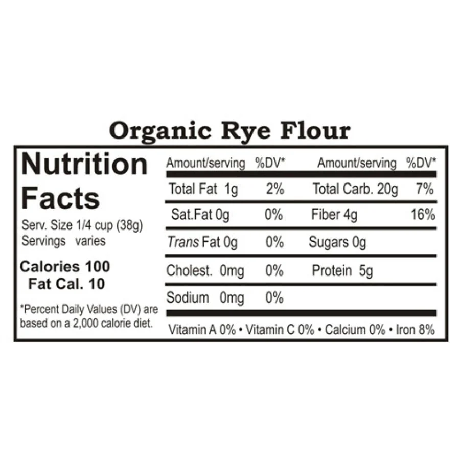 Organic Rye Flour | Pack of 2 |  1.5 lb | Non-GMO | Grain Place Foods - Image 4