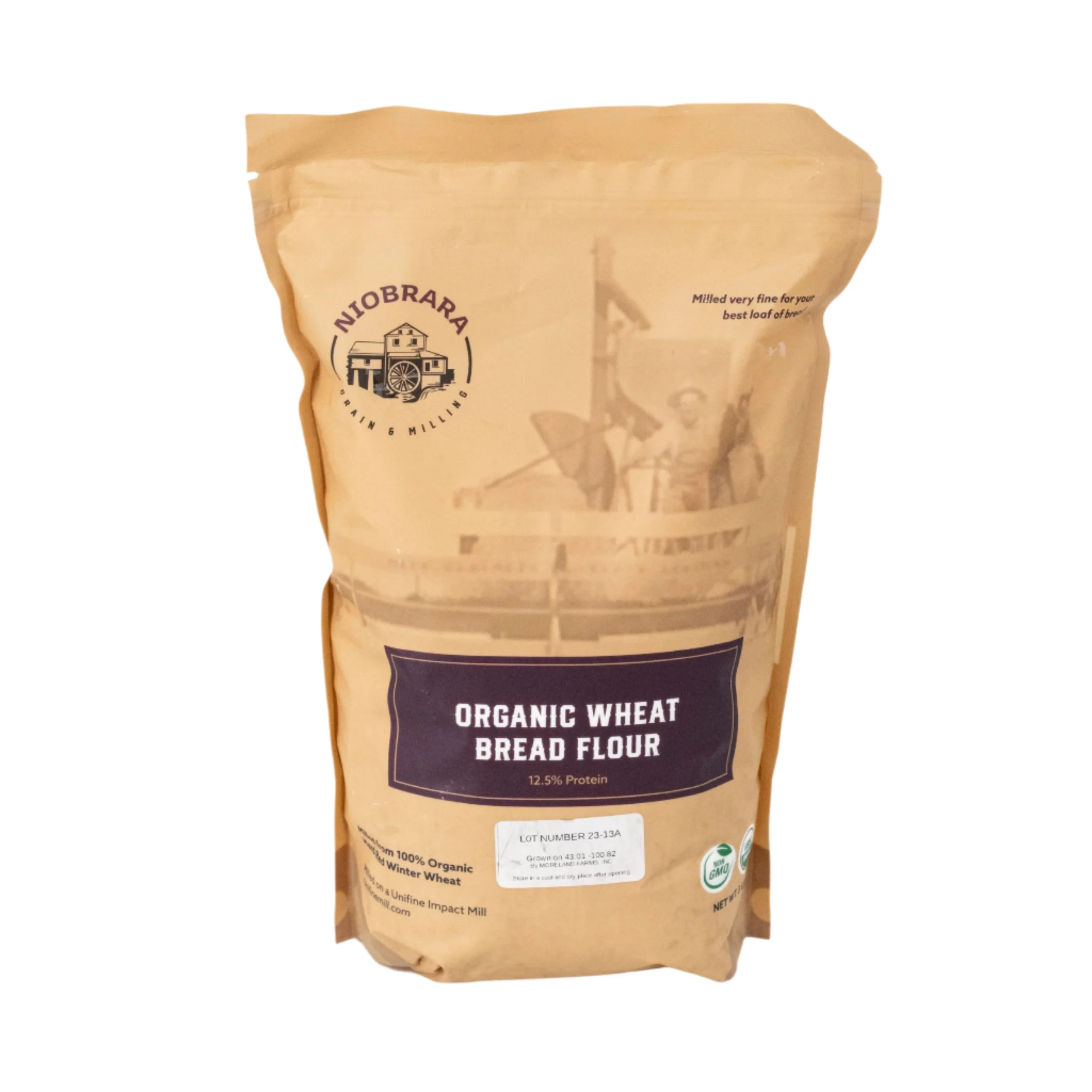 Organic Wheat Bread Flour | Pack of 2 | 3 lb | Non-GMO | Niobrara Grain & Milling - Image 2