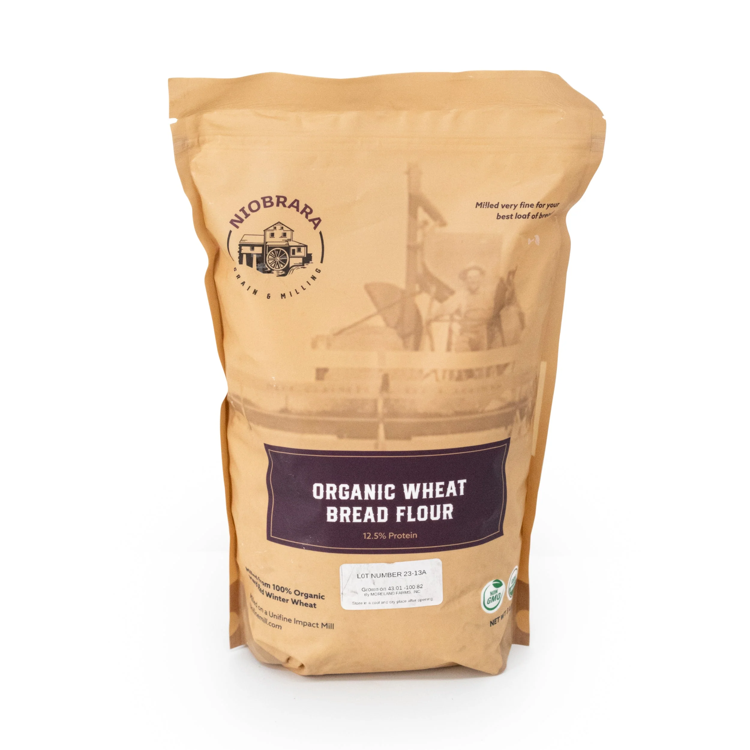 Organic Wheat Bread Flour | Pack of 2 | 5 lb | Non-GMO | Niobrara Grain & Milling - Image 2