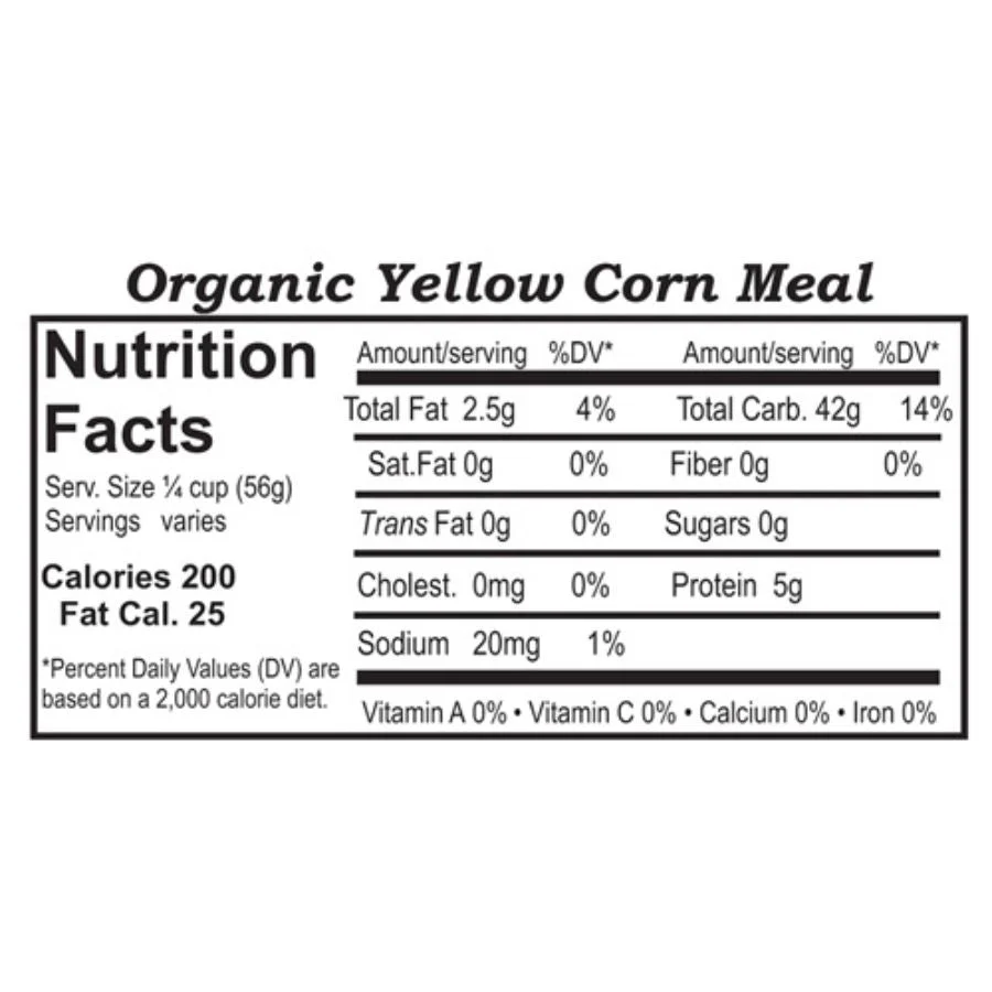 Organic Yellow Cornmeal | Pack of 2 | 1.75 lb | Non-GMO | Grain Place Foods - Image 3