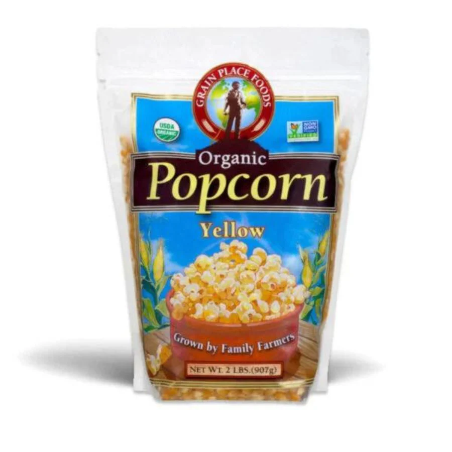 Organic Yellow Popcorn Kernels | 5 lb | Pack of 2 | Non-GMO | Grain Place Foods - Image 2