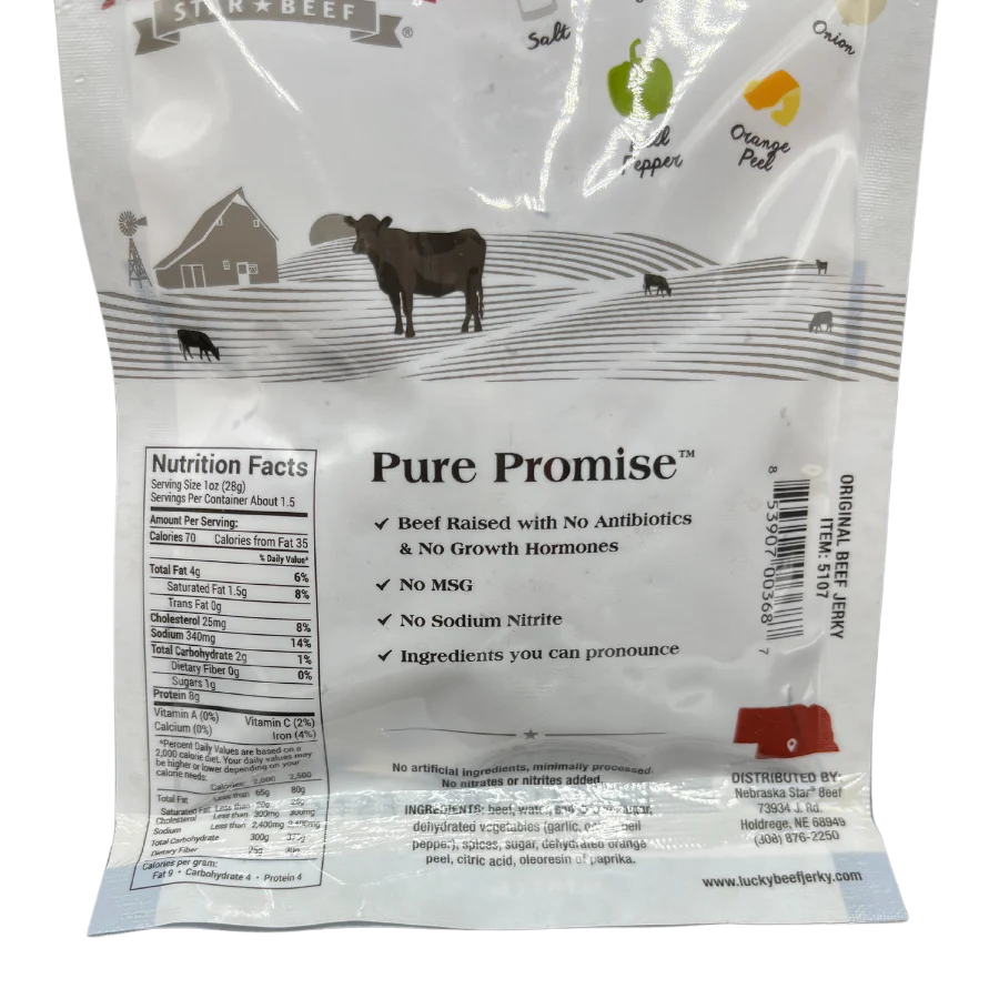 Original Beef Jerky | Pack of 6 | 1.5 oz | Nebraska Star Beef - Image 4
