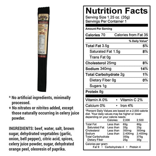 Original Beef Stick | Pack of 48 | 1.25 oz | Nebraska Star Beef - Image 4