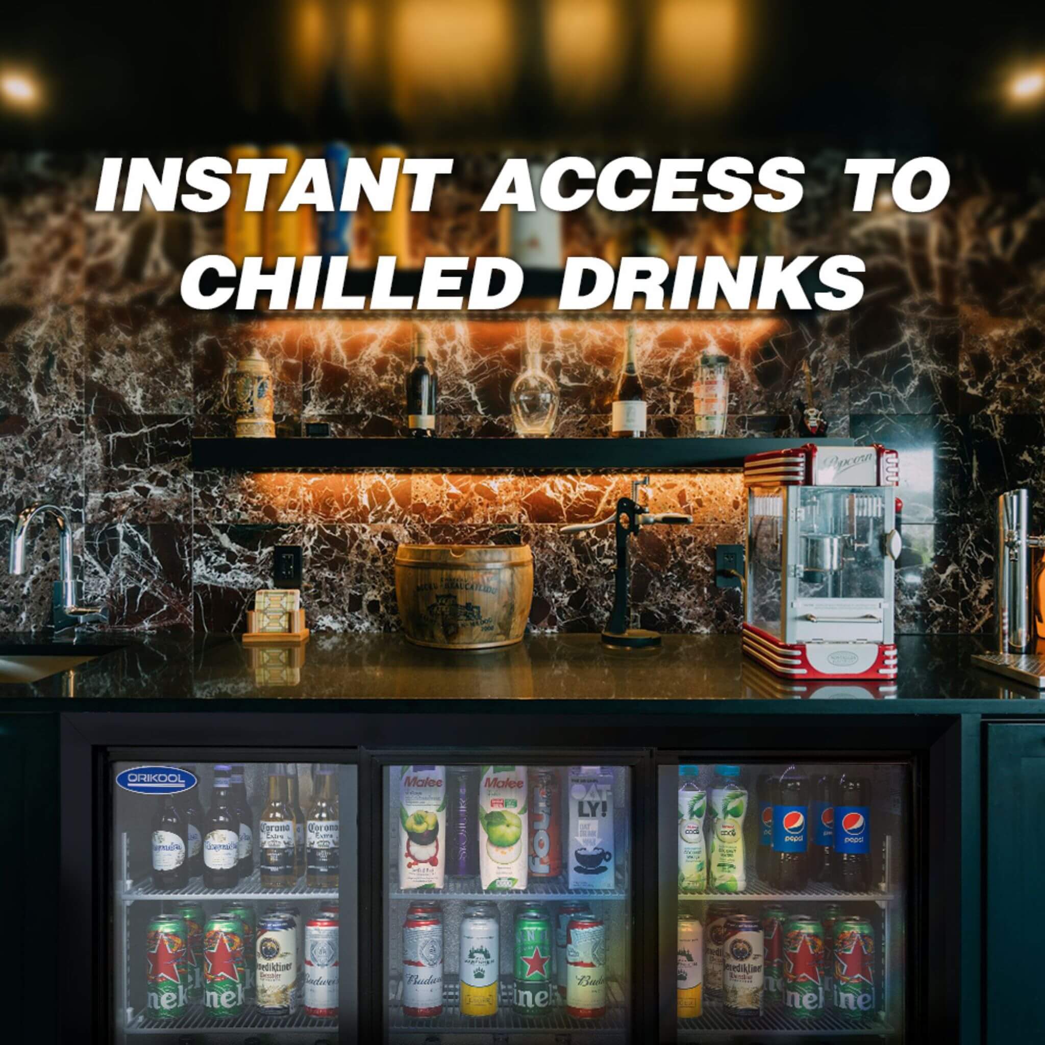 Orikool 53-Inch Energy Efficient Commercial Back Bar Drink Cooler With LED Lighting And 3 Glass Doors (SAK12097) - Image 10