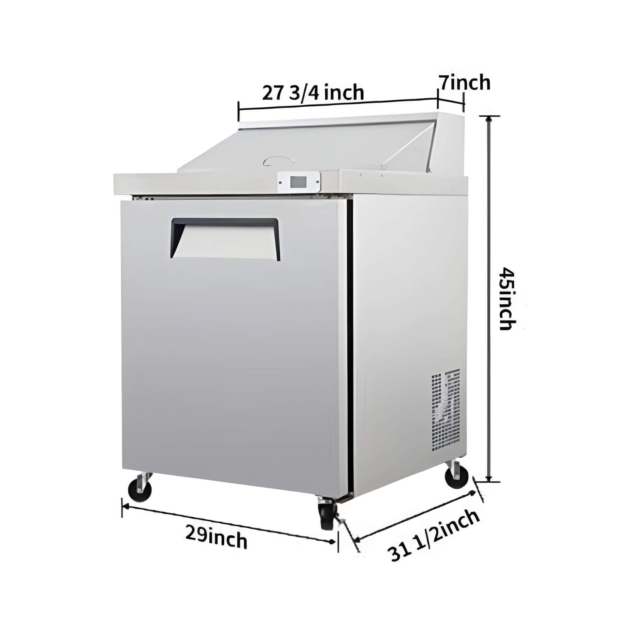 Commercial Refrigerator Sandwich & Salad Prep Table With Butcher Block Cutting Board (SAK31598) - Image 21