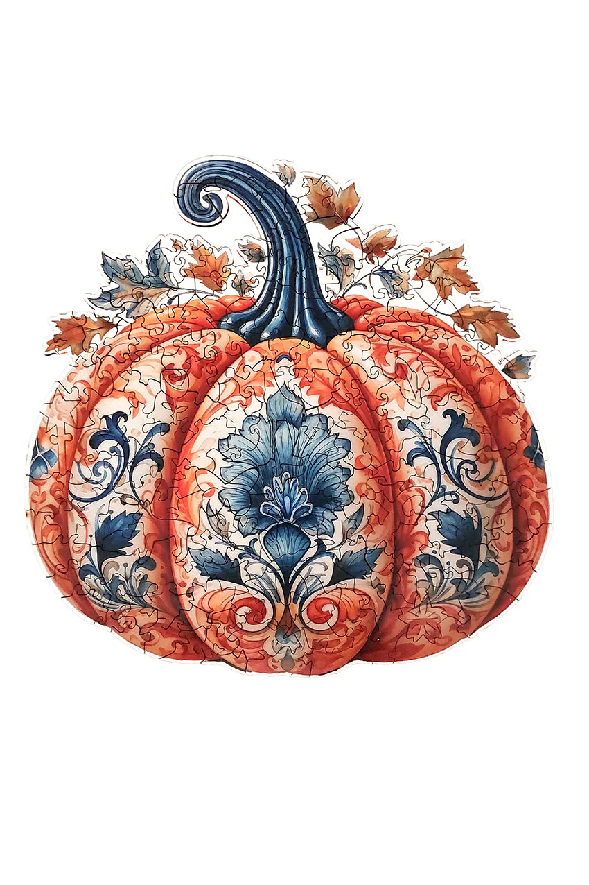 Ornate Pumpkin - Jigsaw Wooden Puzzle by Wizardi F07N9-37 - Image 3