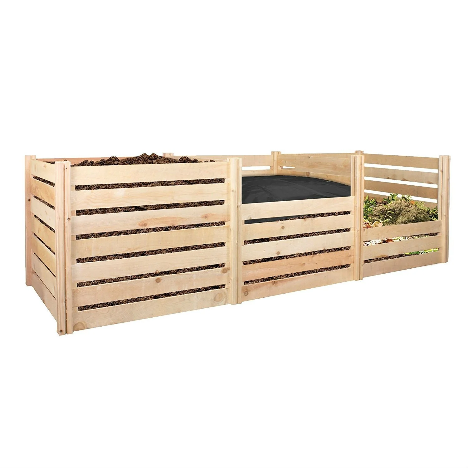 Outdoor 174-Gallon Wooden Compost Bin made from Eco-Friendly Cedar Wood - Image 4