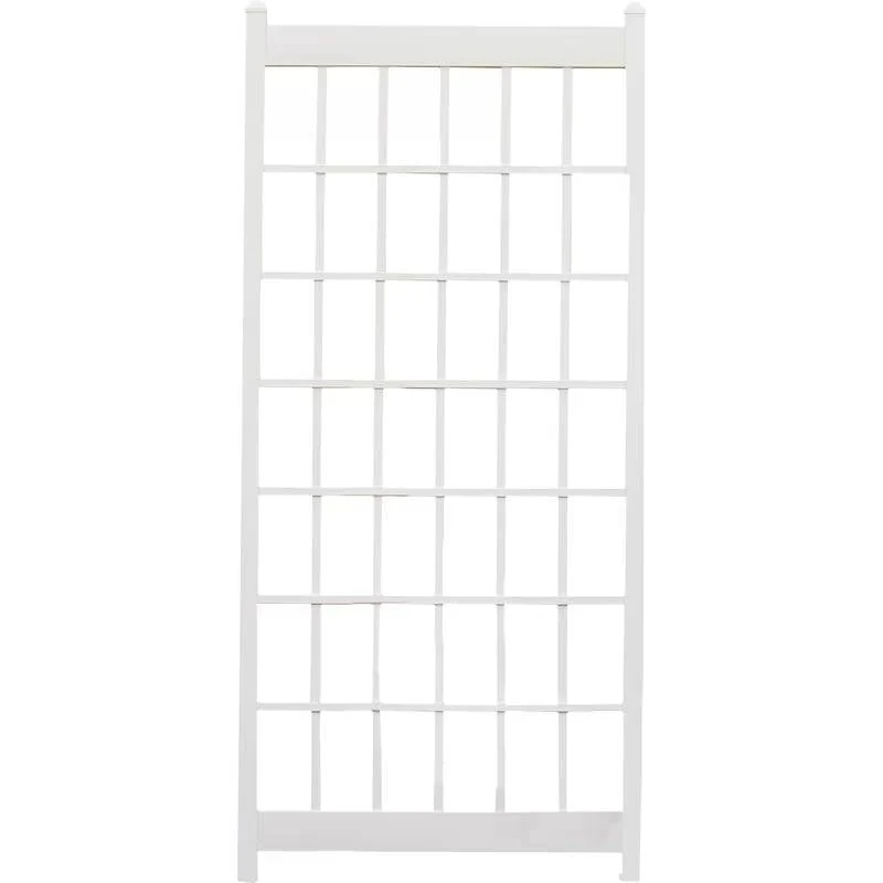 Outdoor 85-inch x 38-inch White PVC Vinyl Lattice Garden Trellis - Image 2
