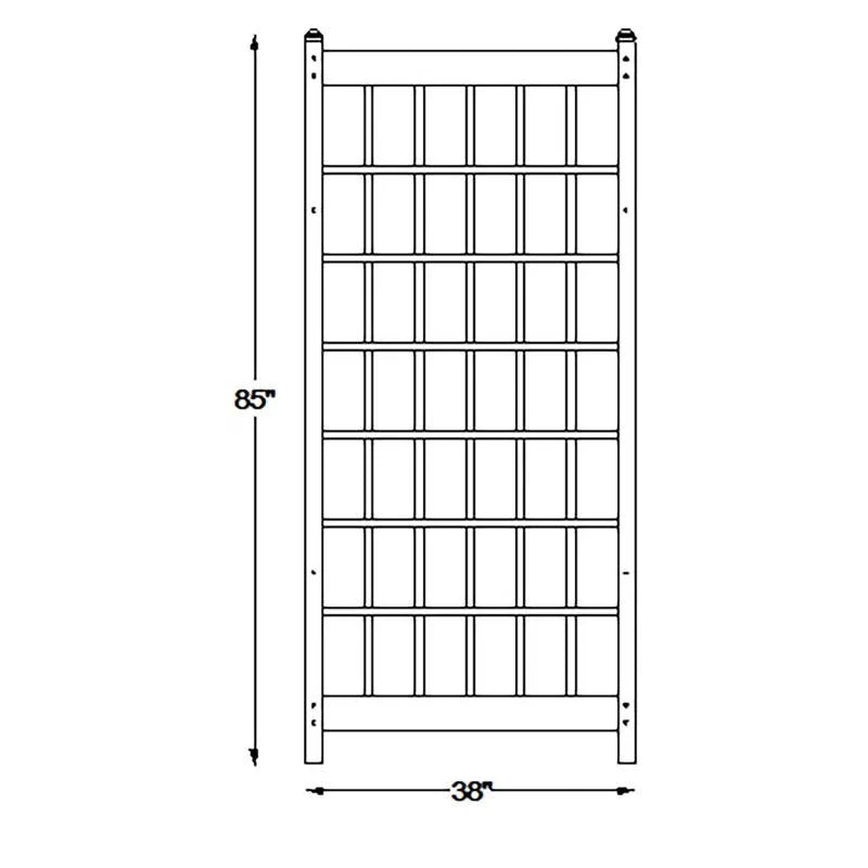 Outdoor 85-inch x 38-inch White PVC Vinyl Lattice Garden Trellis - Image 3